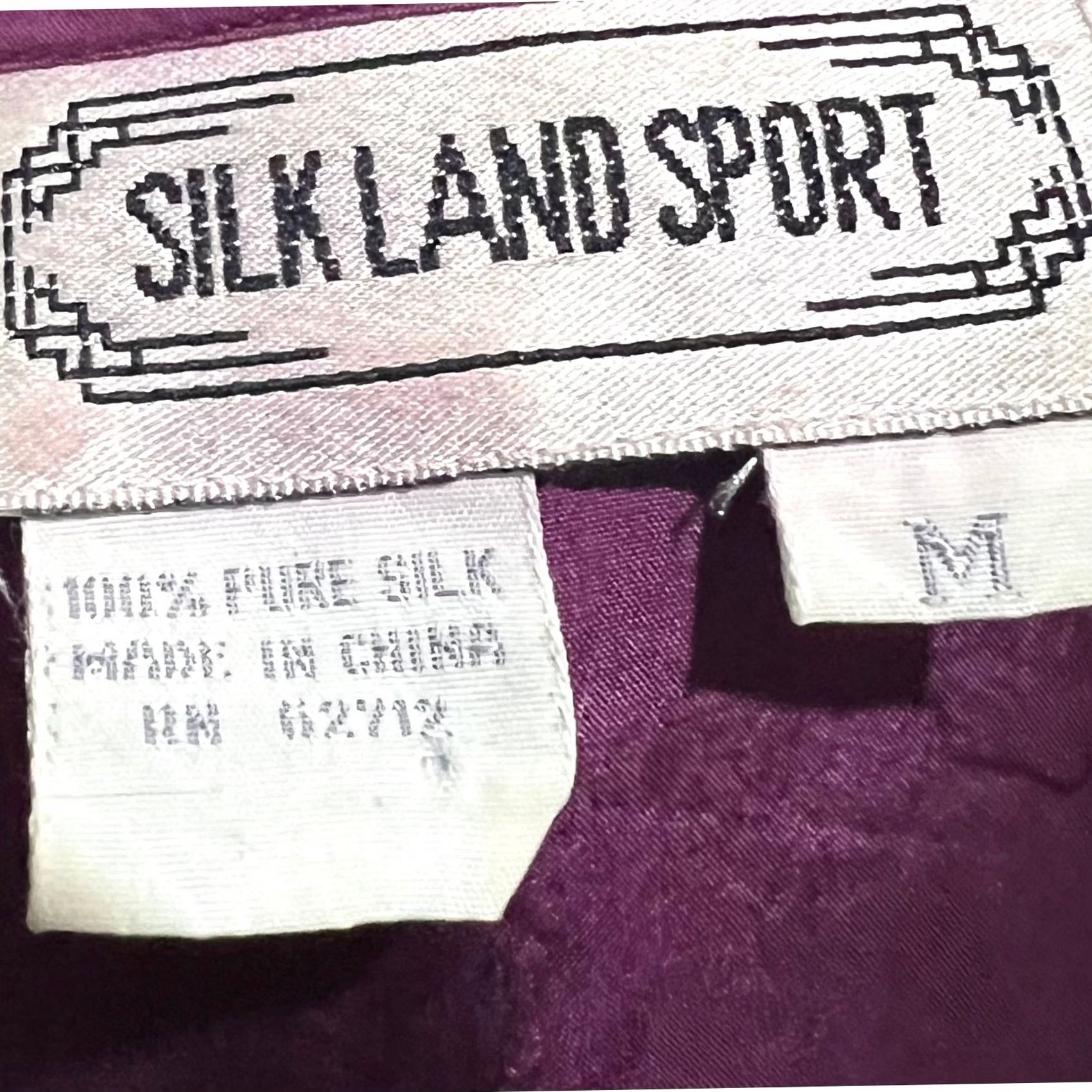 Vintage VINTAGE Silk Land Sport 100% Silk Blouse Purple Button-Up M Womens Size M / US 6-8 / IT 42-44 - 6 Thumbnail