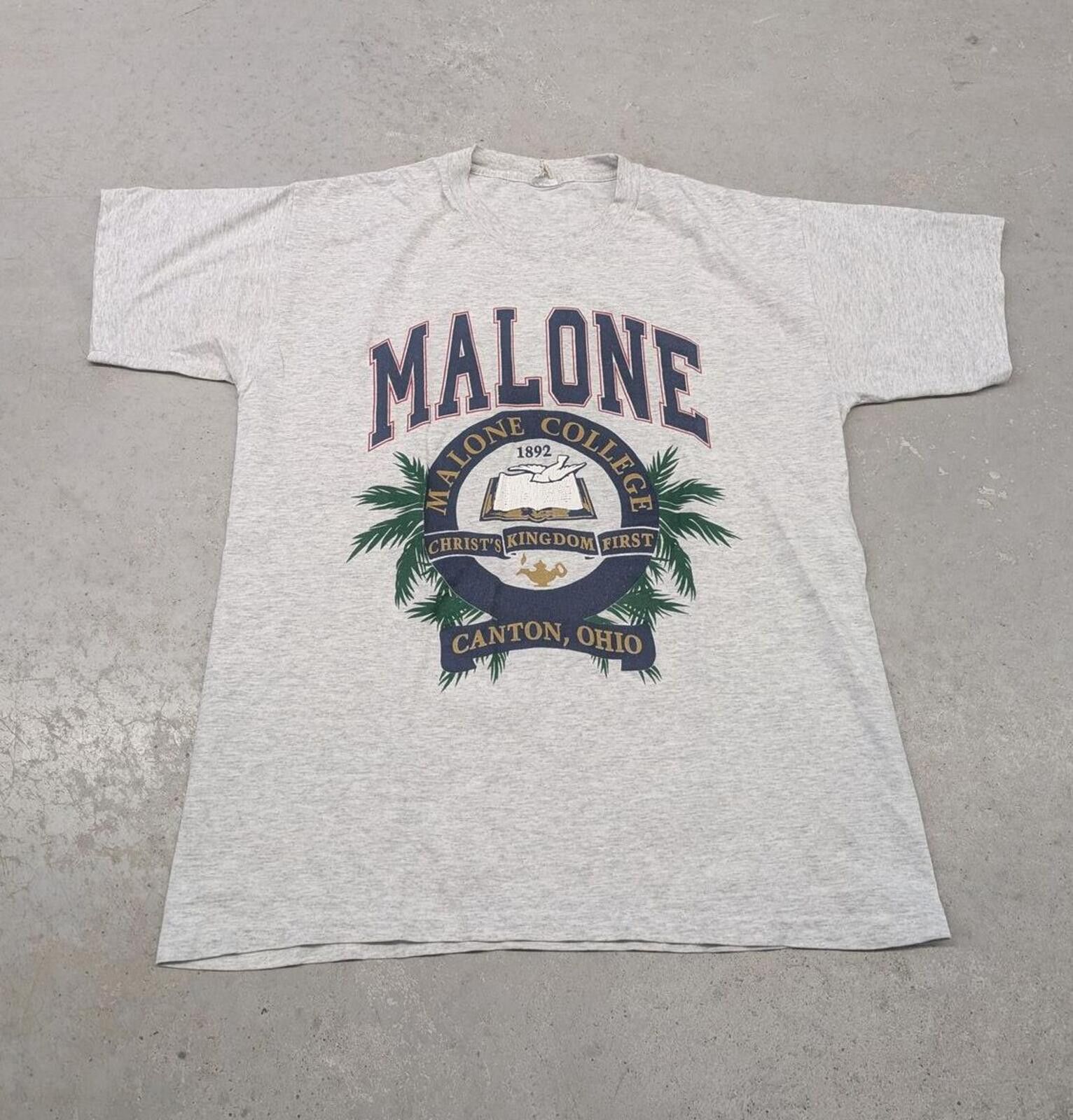 Vintage Vintage 90s Malone College Ohio We're On A Mission T-shirt Size US L / EU 52-54 / 3 - 1 Thumbnail
