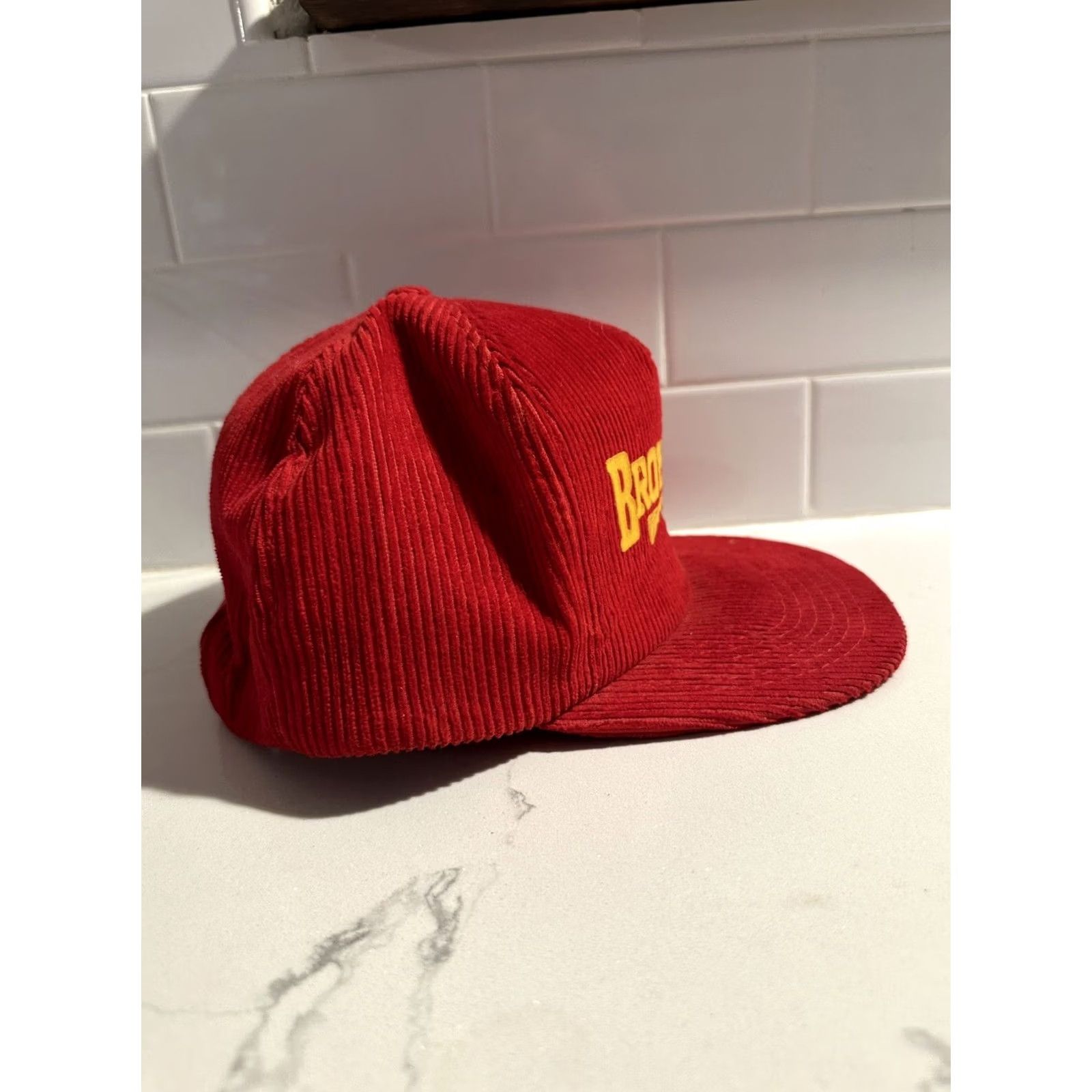 Vintage VINTAGE Browning Cap Hat SnapBack Corduroy Red 1980s Hunting Fishing Shotgun Mens/Womens Size ONE SIZE - 3 Thumbnail