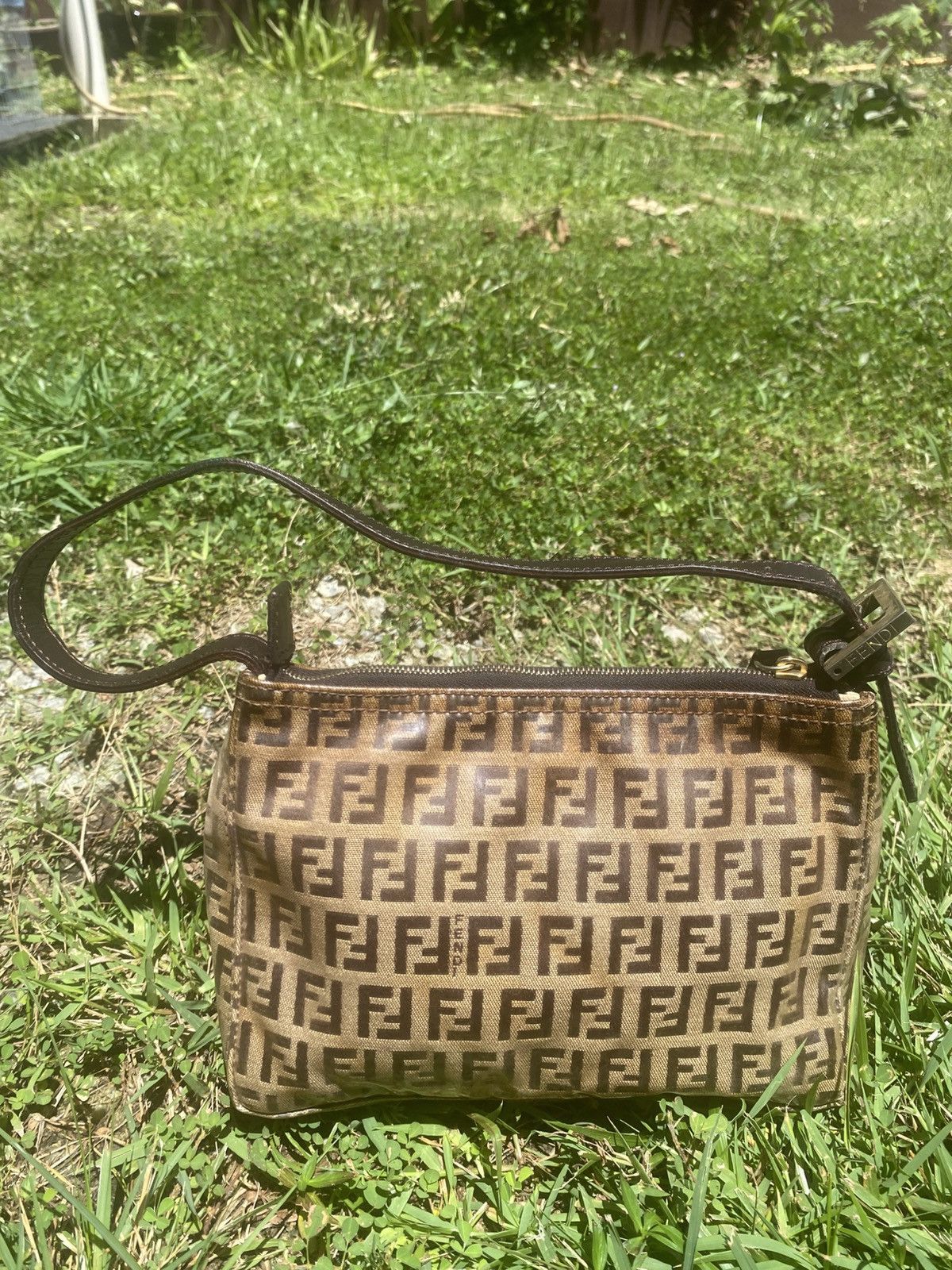 Fendi Authentic Fendi Zucchino PVC Pochette Bag Size ONE SIZE - 5 Thumbnail