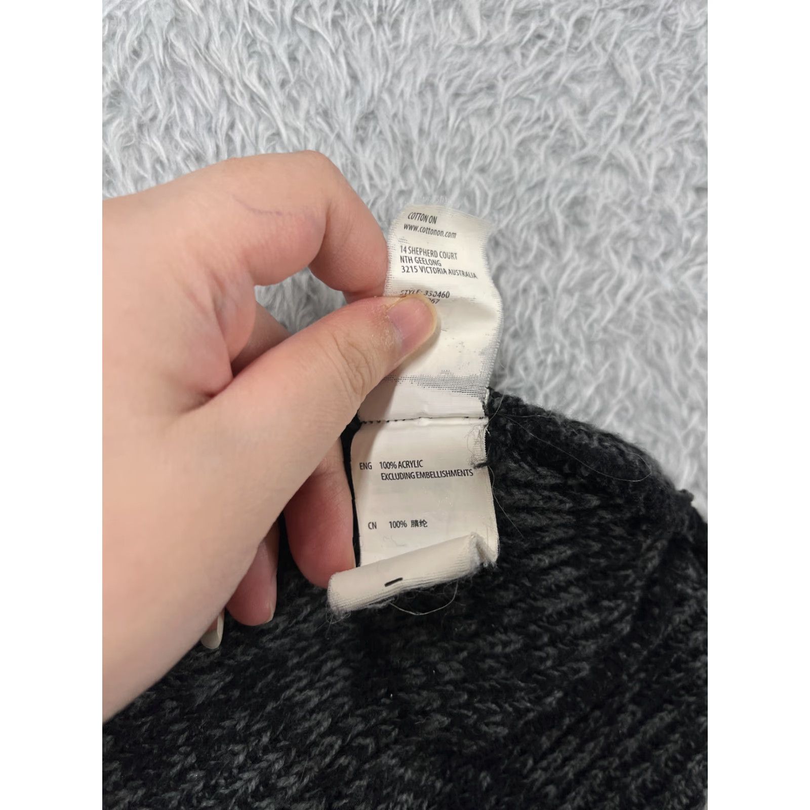Cotton On Cotton On Beanie Adult One Size Dark Gray Knit 100% Acrylic Winter Ski - Beanie - One Size - Gray - Mens Size ONE SIZE - 8 Thumbnail