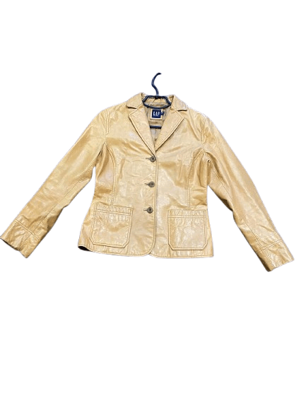 Gap Vintage Gap Beige Leather Jacket Size XS Size XS / US 0-2 / IT 36-38 - 1 Thumbnail