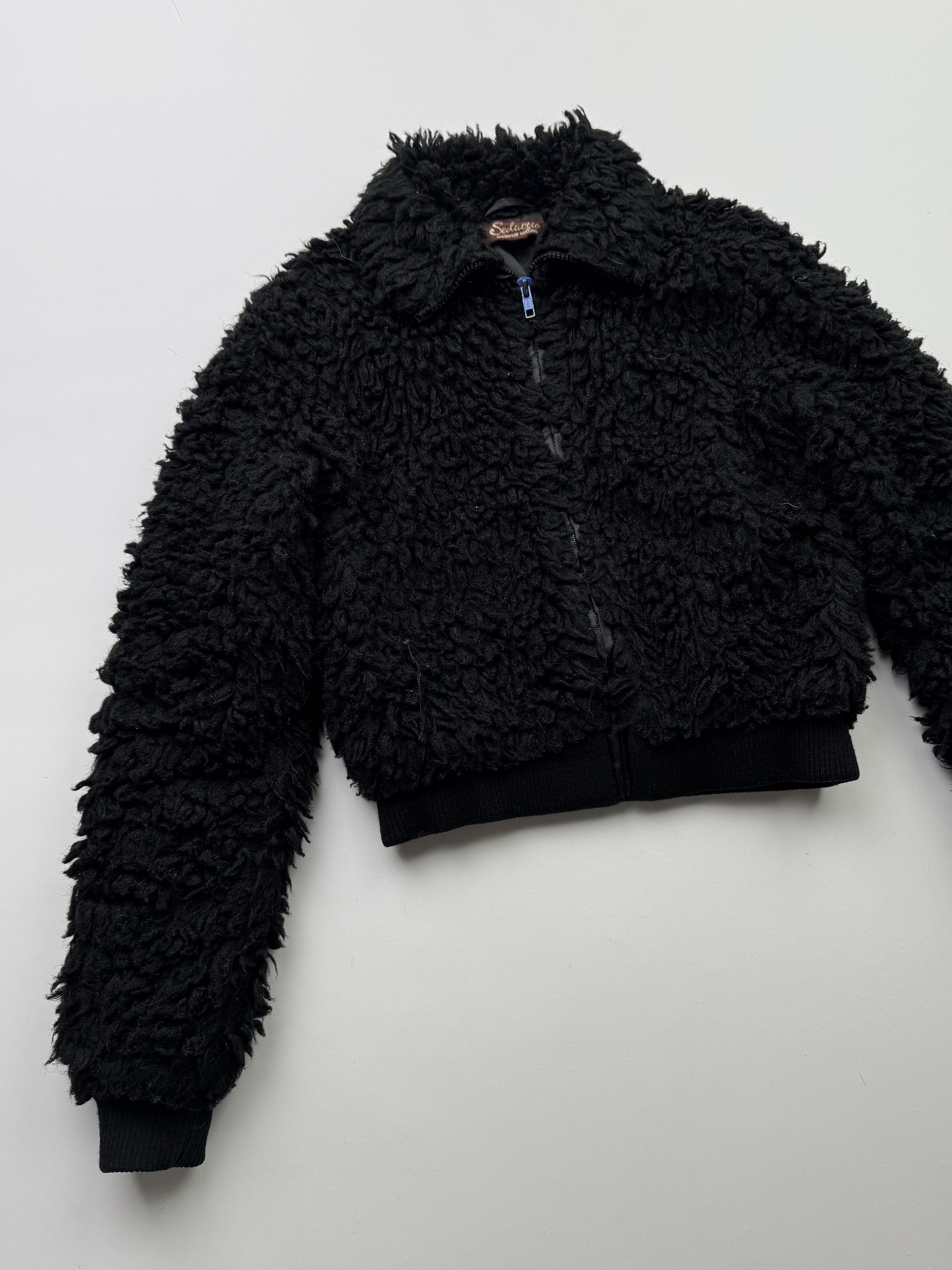 Japanese Brand Vintage Cropped Faux Sheepskin Jacket B444(V37)E2 Size XS / US 0-2 / IT 36-38 - 2 Thumbnail