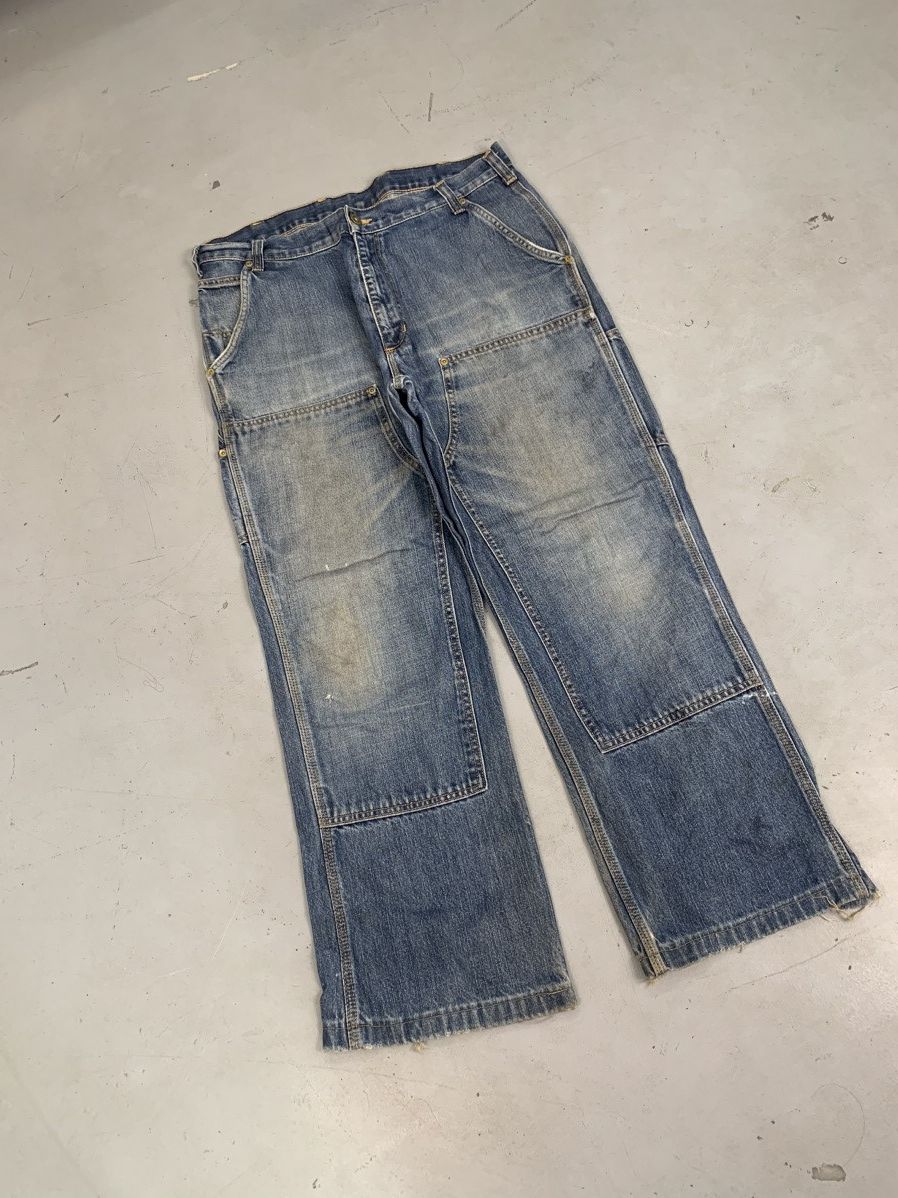 Carhartt Vintage Carhartt b73 DST double knee distressed denim Size US 38 / EU 54 - 1 Thumbnail