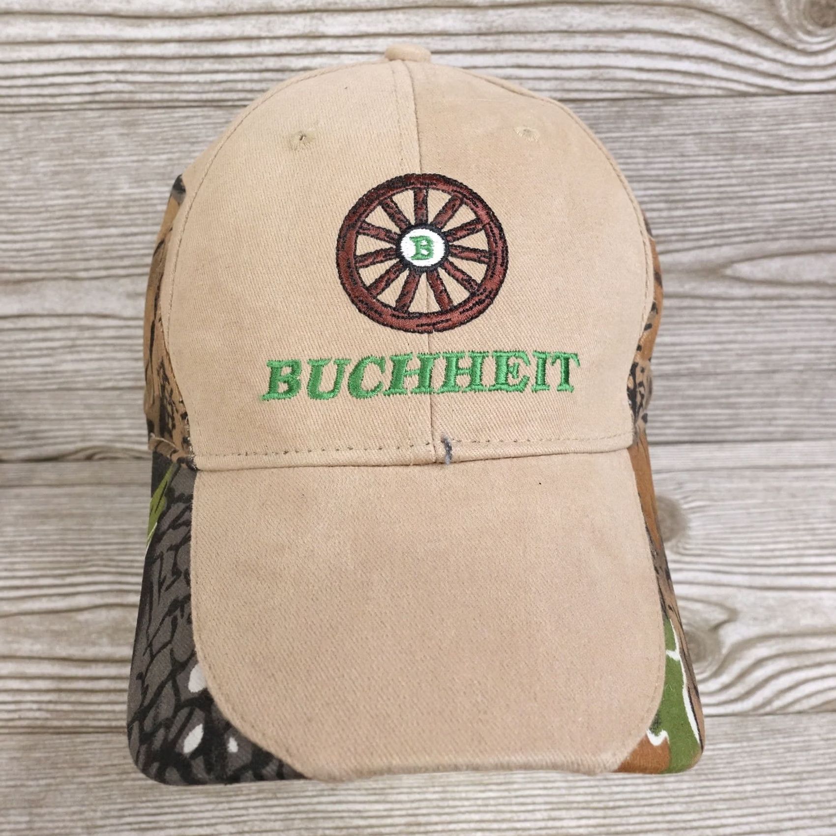 Vintage BUCHHEITE MISSOURI CAMO ADJUSTABLE STRAPBACK BASEBALL HAT CAP Size ONE SIZE - 2 Thumbnail