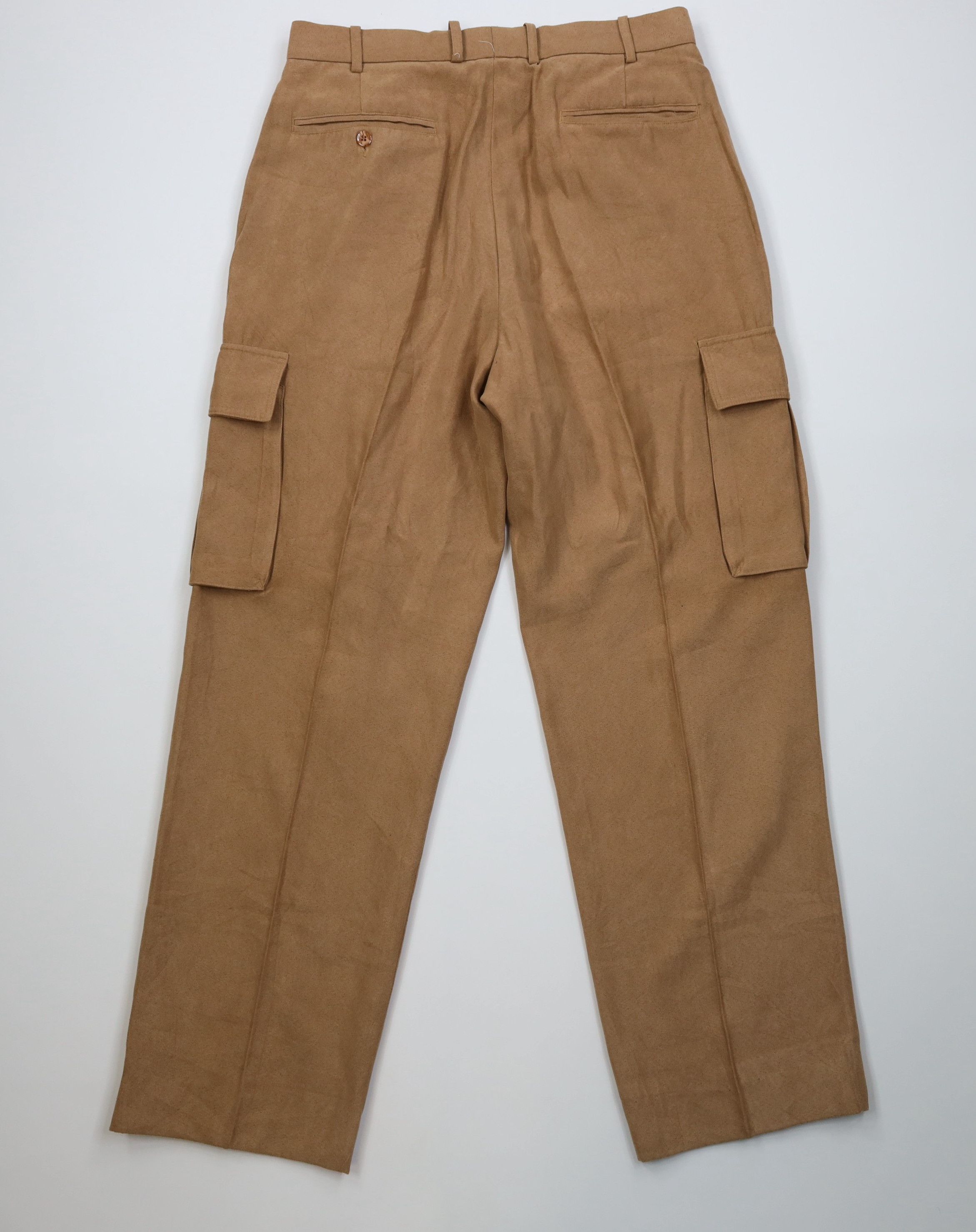 Vintage Vintage 90s Streetwear Microfiber Wide Leg Cargo Pants Brown Size US 32 / EU 48 - 8 Thumbnail