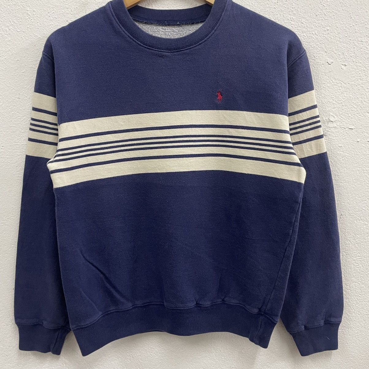 Polo Ralph Lauren × Vintage 🔥Vintage Polo Ralph Lauren Small Pony Logo Stripe Sweatshirt Size US S / EU 44-46 / 1 - 4 Thumbnail