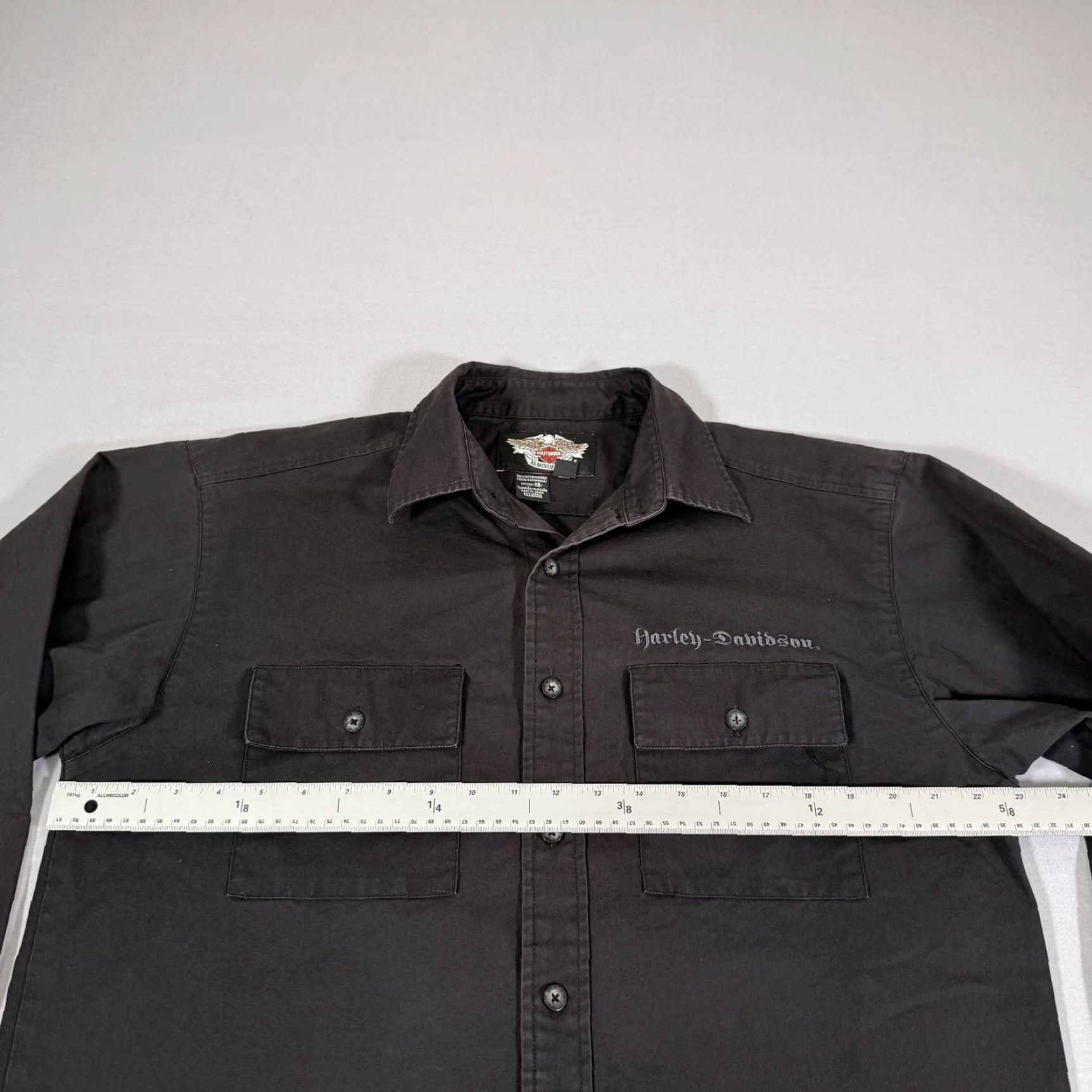 Harley Davidson VINTAGE Harley-Davidson Shirt Mens Medium Long Sleeve Button-Up Motorcycle 1903 Graphic Print Size US M / EU 48-50 / 2 - 3 Thumbnail