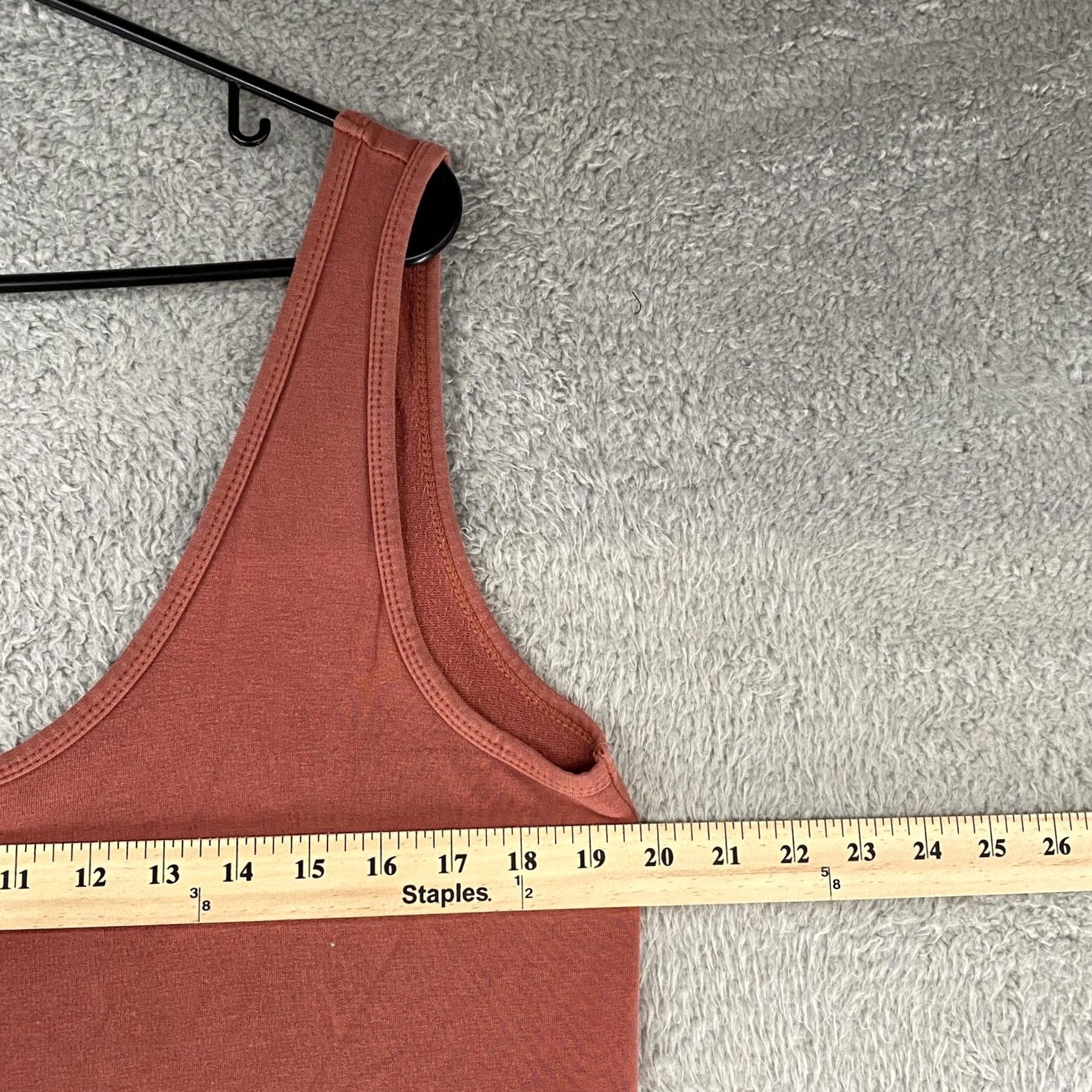 Marine Layer VINTAGE? Marine Layer Jumpsuit Womens Small Rust Wide Leg Pockets Lounge Ankle Terry Size 28" / US 6 / IT 42 - 4 Thumbnail