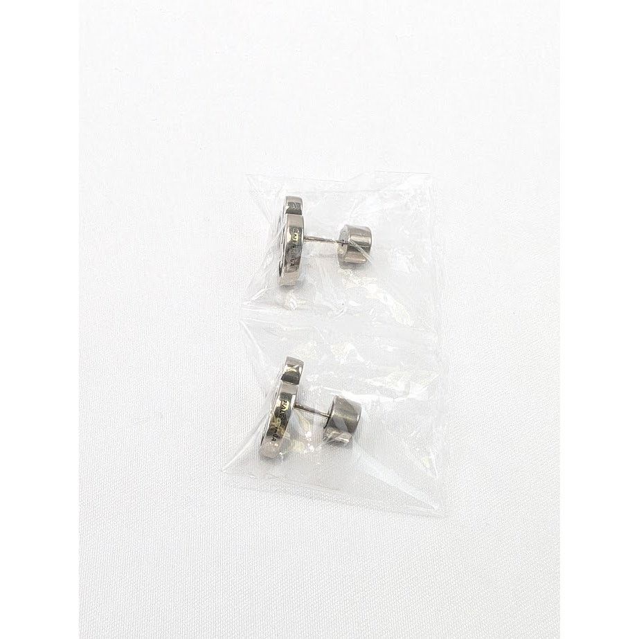 Balenciaga o1rshd1 Size: OS / B Logo Earrings in Silver Size ONE SIZE - 4 Thumbnail