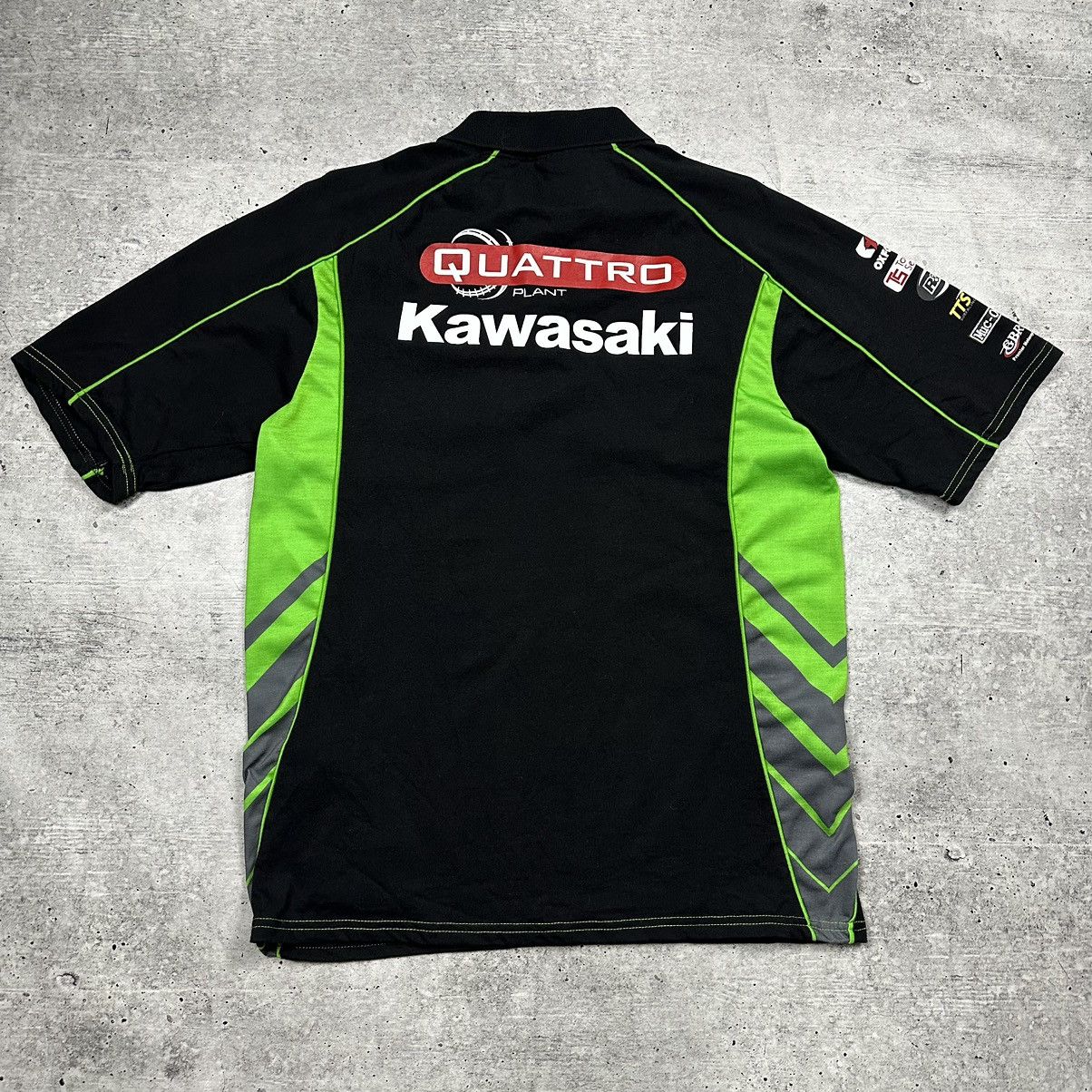 Yamaha Official Quattro Plant Kawasaki Team Polo Shirt Black Size US L / EU 52-54 / 3 - 13 Thumbnail