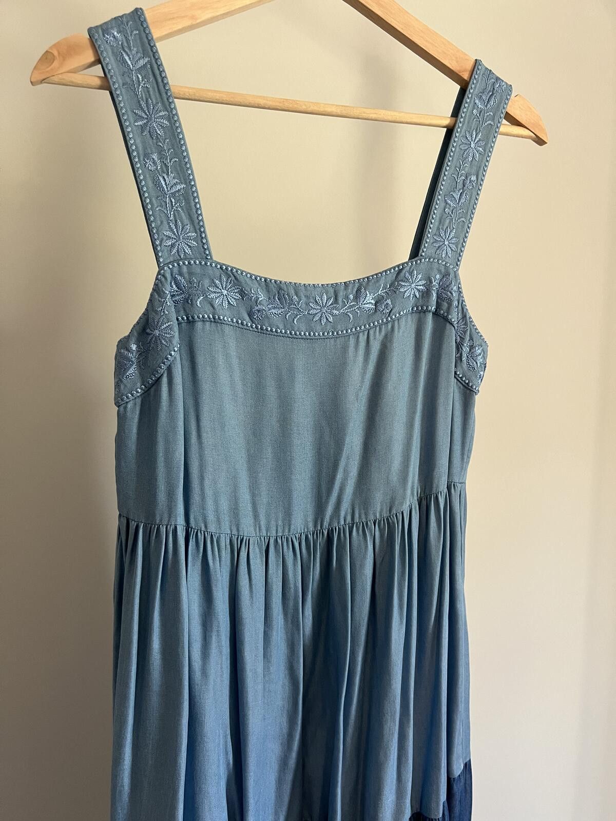 Kate Spade Kate Spade Broome Street Chambray Tiered Midi Dress Size S / US 4 / IT 40 - 3 Thumbnail