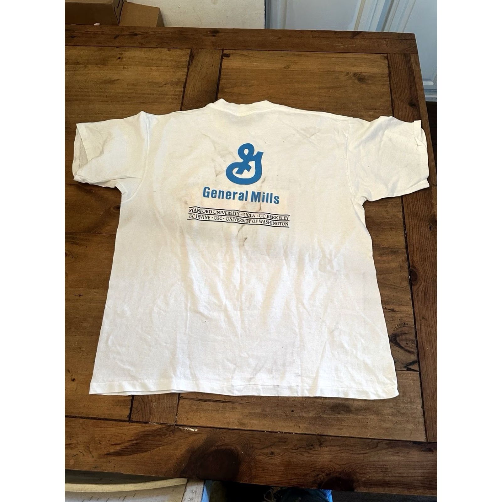 Vintage VINTAGE MBA Challenge For Charity Stanford University Marathon Shirt XL White Mens Size US XL / EU 56 / 4 - 5 Thumbnail