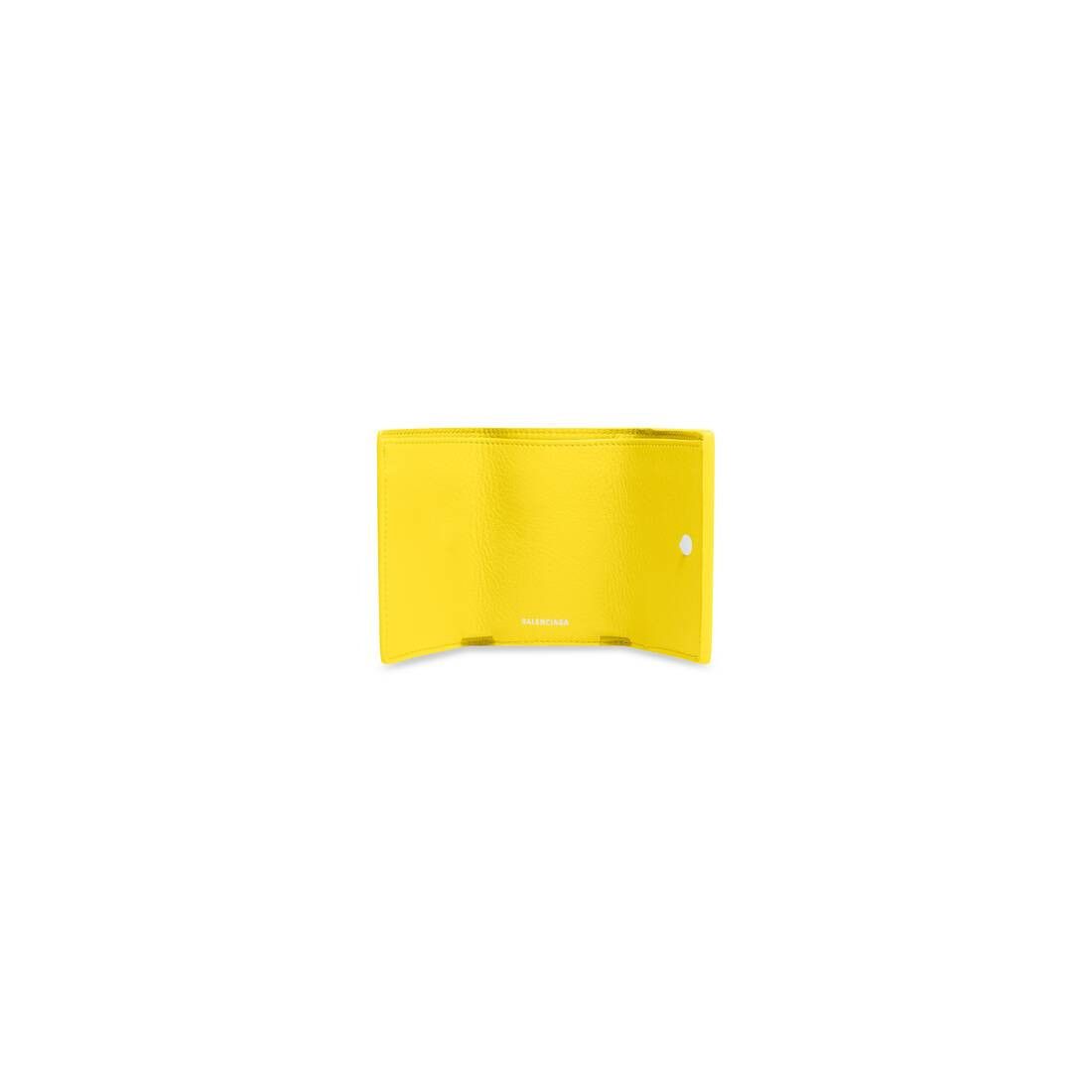 Balenciaga o1mt1gz1224 Size: OS / Papier Mini Wallet in Yellow Size ONE SIZE - 2 Thumbnail