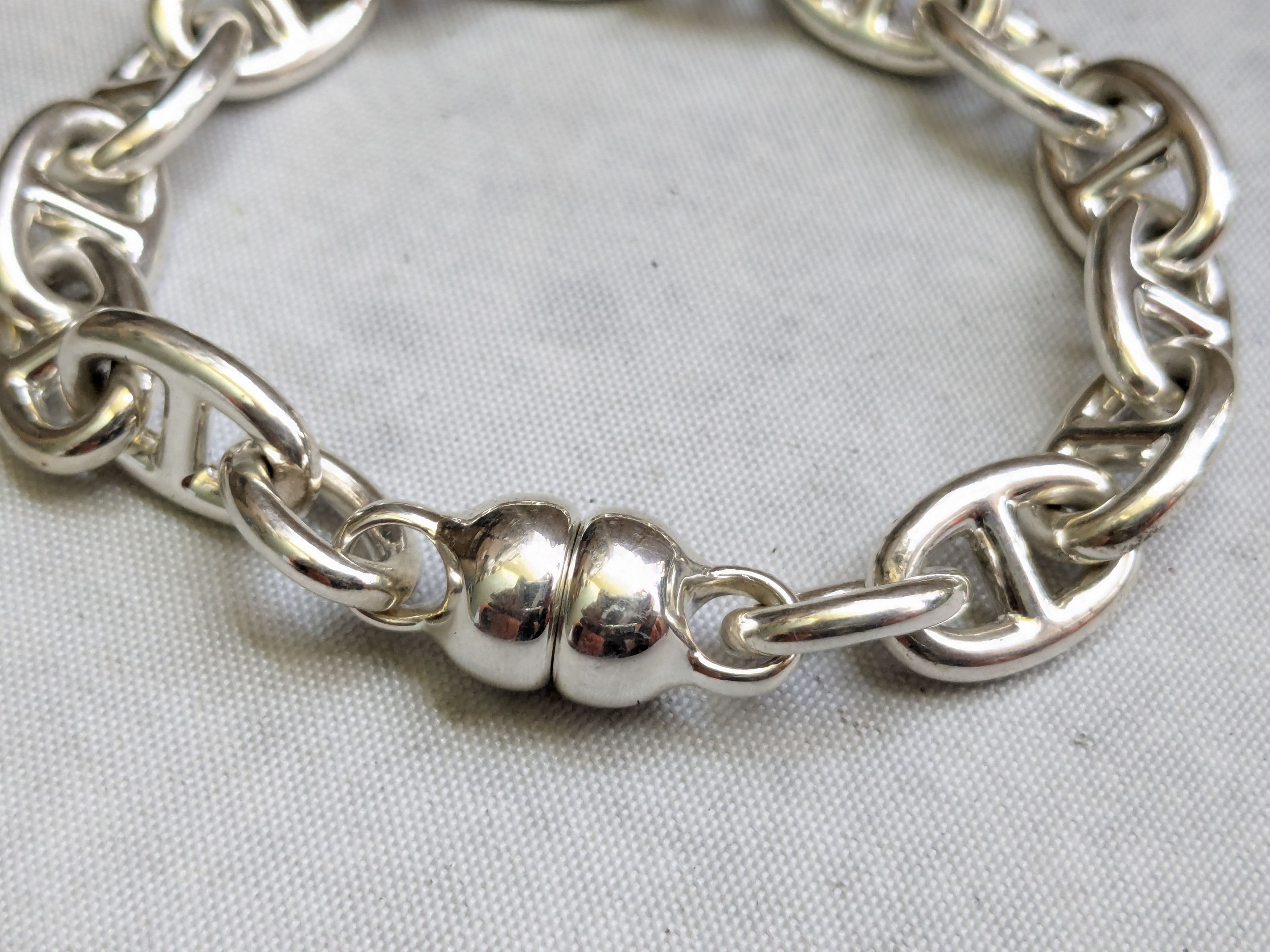 Jewelry Milor Sterling Silver Bracelet Anchor Mariner 7.5" Size ONE SIZE - 5 Thumbnail