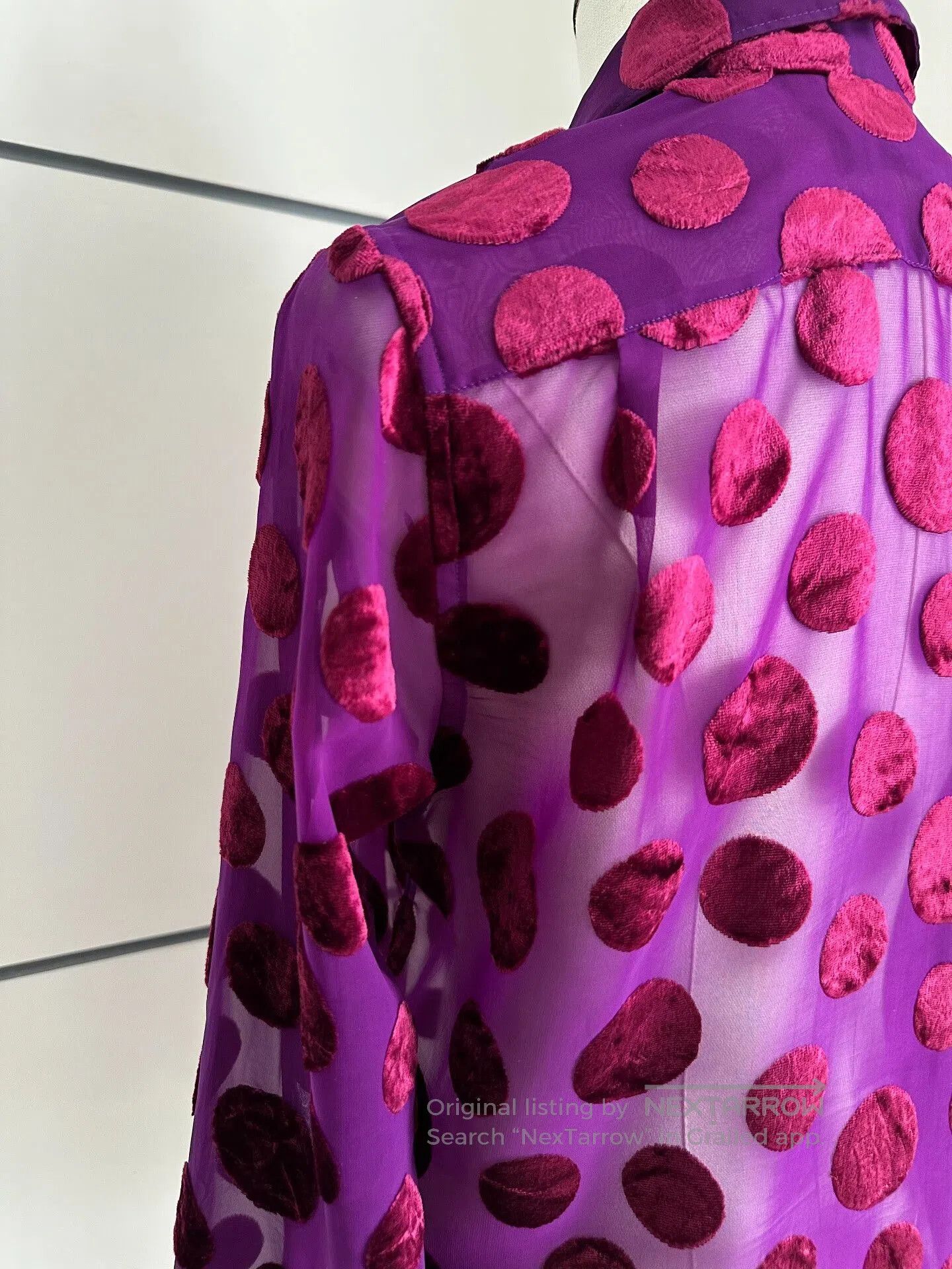 Junya Watanabe Junya Watanabe Velvet Polka Dot Shirt. Size S / US 4 / IT 40 - 4 Thumbnail