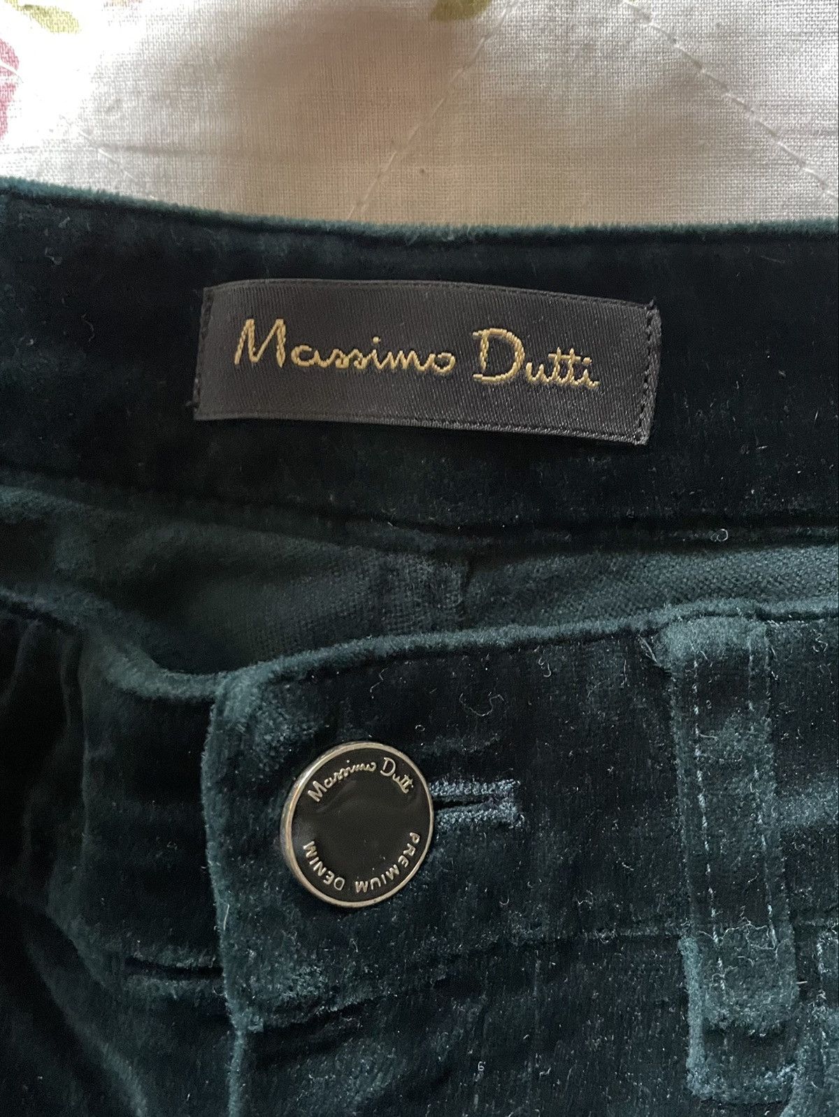 Massimo Dutti Vintage straight leg slim velvet pants Size 30" / US 8 / IT 44 - 3 Thumbnail