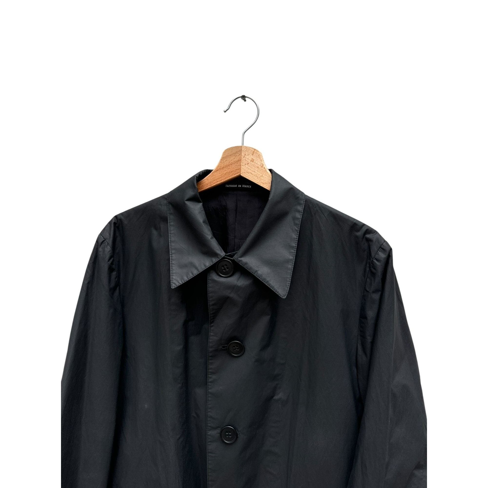 Yves Saint Laurent Black Nylon Mac Coat Size US M / EU 48-50 / 2 - 2 Thumbnail