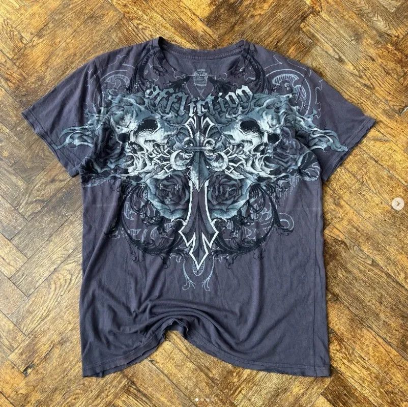 Vintage skull graphic oversized T-Shirt Size US XL / EU 56 / 4 - 1 Thumbnail