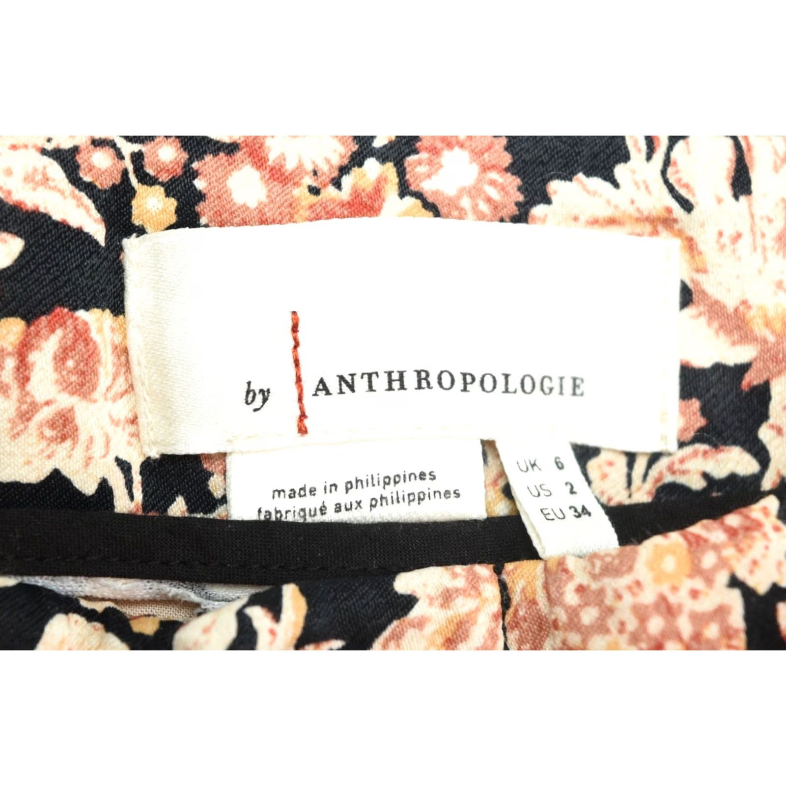Anthropologie Anthropologie Diandra Multi Jogger Pants Womens 2 Beige Floral High Rise Pleated Size 26" / US 2 / IT 38 - 4 Thumbnail
