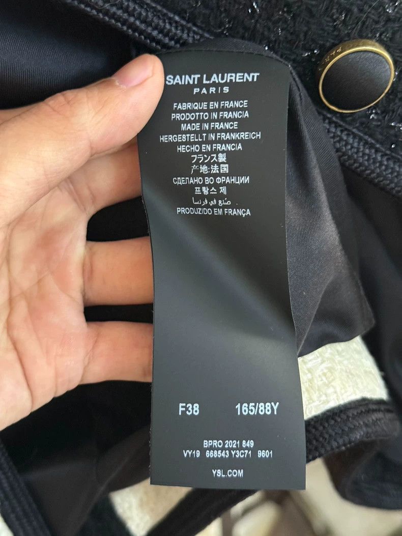 Yves Saint Laurent Saint Laurent Black and white tweed jacket 2502-Nextarrow Size XS / US 0-2 / IT 36-38 - 4 Thumbnail