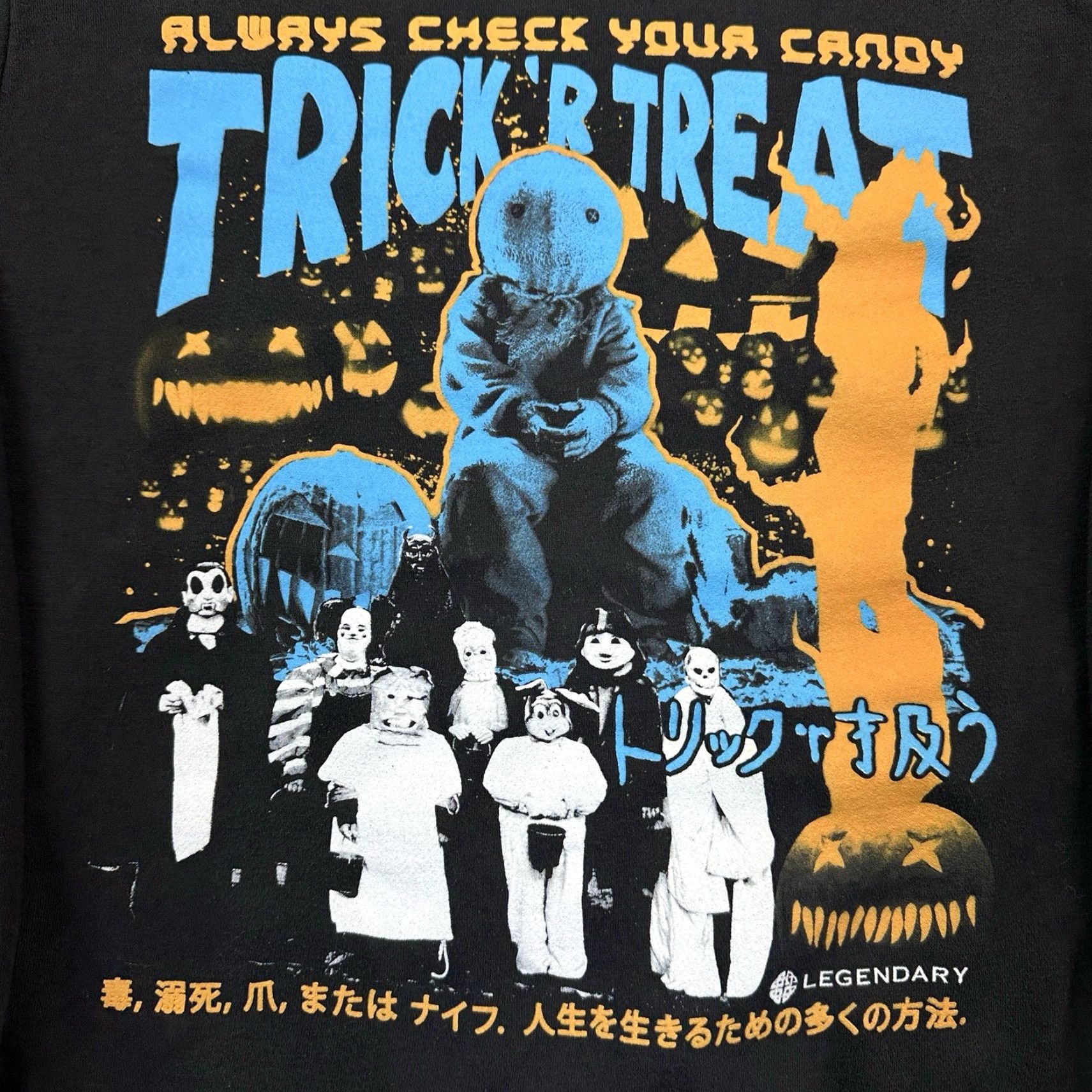 Ripple Junction Trick r Treat Sweatshirt Mens Large Black Sam Horror Halloween Crewneck Pullover Size US L / EU 52-54 / 3 - 3 Thumbnail