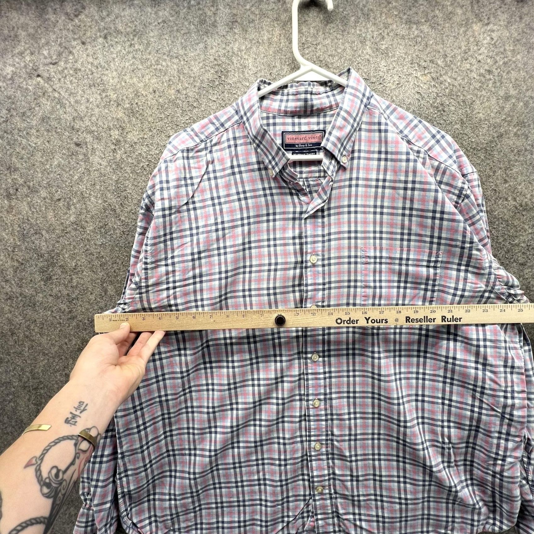 Vineyard Vines Vineyard Vines Shirt Mens XL Blue Plaid Murray Long Sleeve Button Front Size US XL / EU 56 / 4 - 4 Thumbnail