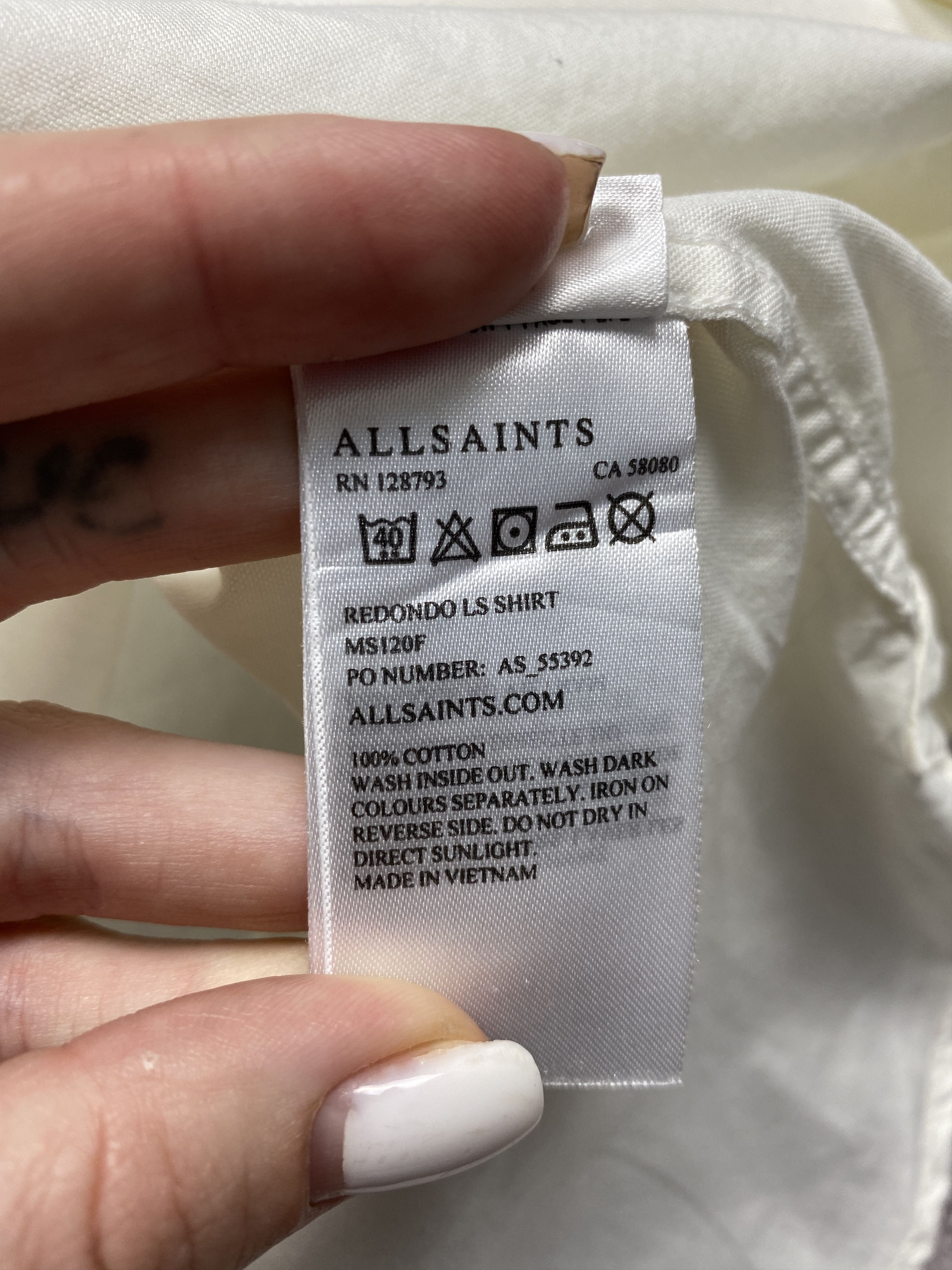 Allsaints × Vintage Allsaints Vintage Mens Redondo Long Sleeve Shirt Size US XS / EU 42 / 0 - 7 Thumbnail
