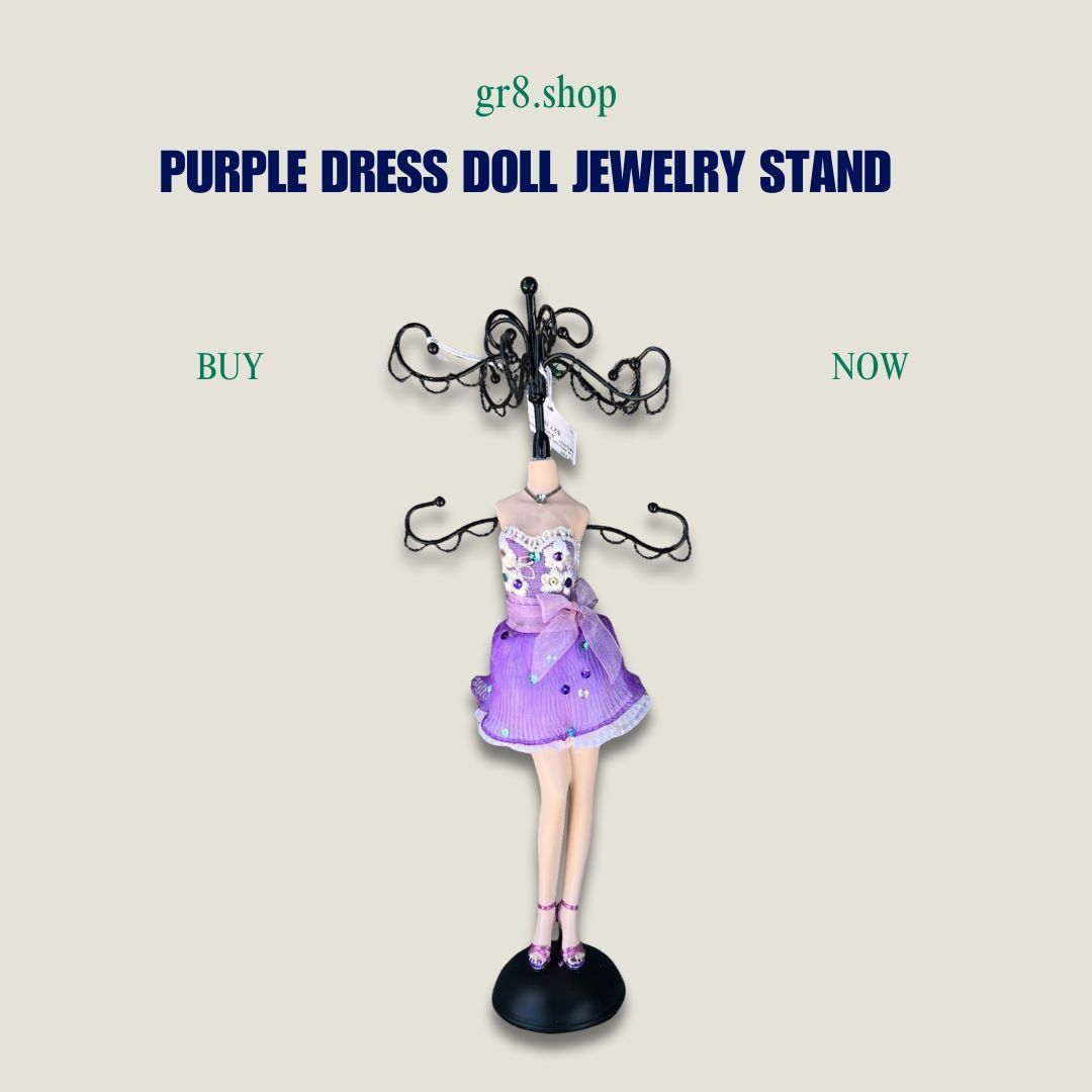 Other 3 Dress Doll Jewelry Holder Stand With Black Metal Hooks & S Size ONE SIZE - 1 Thumbnail
