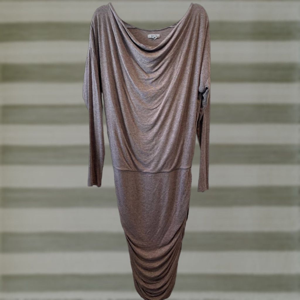 Athleta Solstice Cowl Dress Womens L Tall Long Sleeve Ruched Jersey Dress -  www.eaglenestecolodge.no