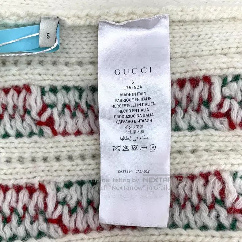 Gucci Gucci Color-blocked twisted wool V-neck single-breasted lo Size S / US 4 / IT 40 - 6 Thumbnail
