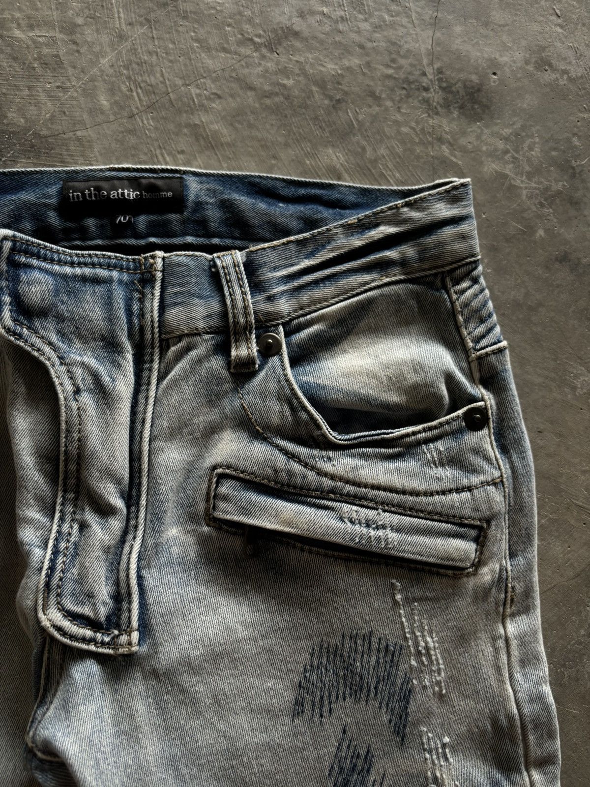 Hysteric Glamour IN THE ATTIC biker pant denim sashiko japanese balmain style Size US 29 - 9 Thumbnail