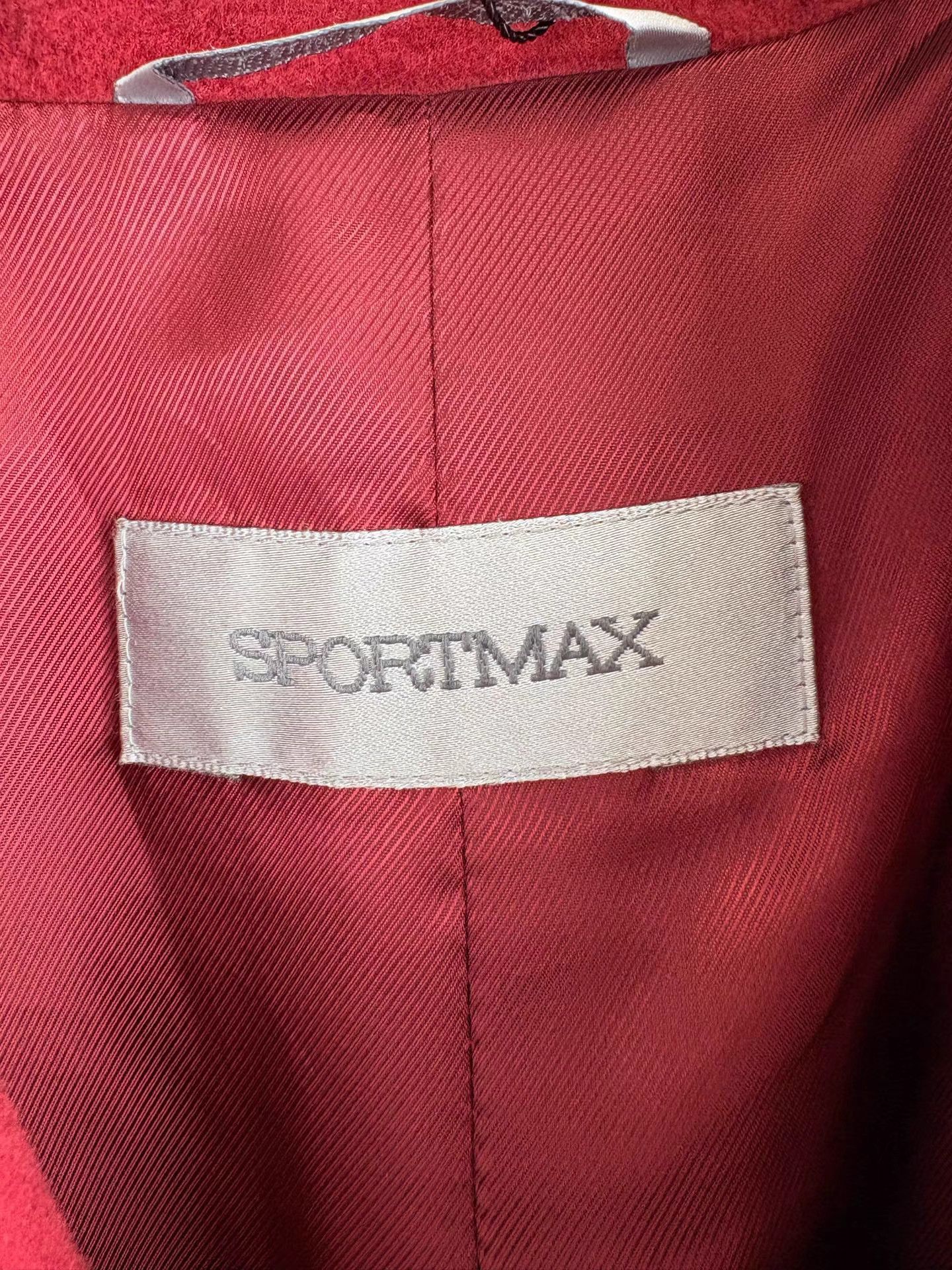 Sportmax SPORTMAX Red Wool Coat Size XXS / US 00 / IT 34 - 5 Thumbnail