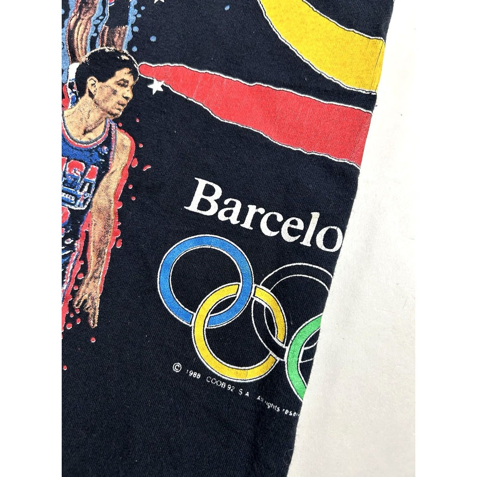 Salem Sportswear VINTAGE Salem Sportswear USA Dream Team 92' Barcelona Olympics Basketball Tee Large Black 90s Mens Size US L / EU 52-54 / 3 - 5 Thumbnail