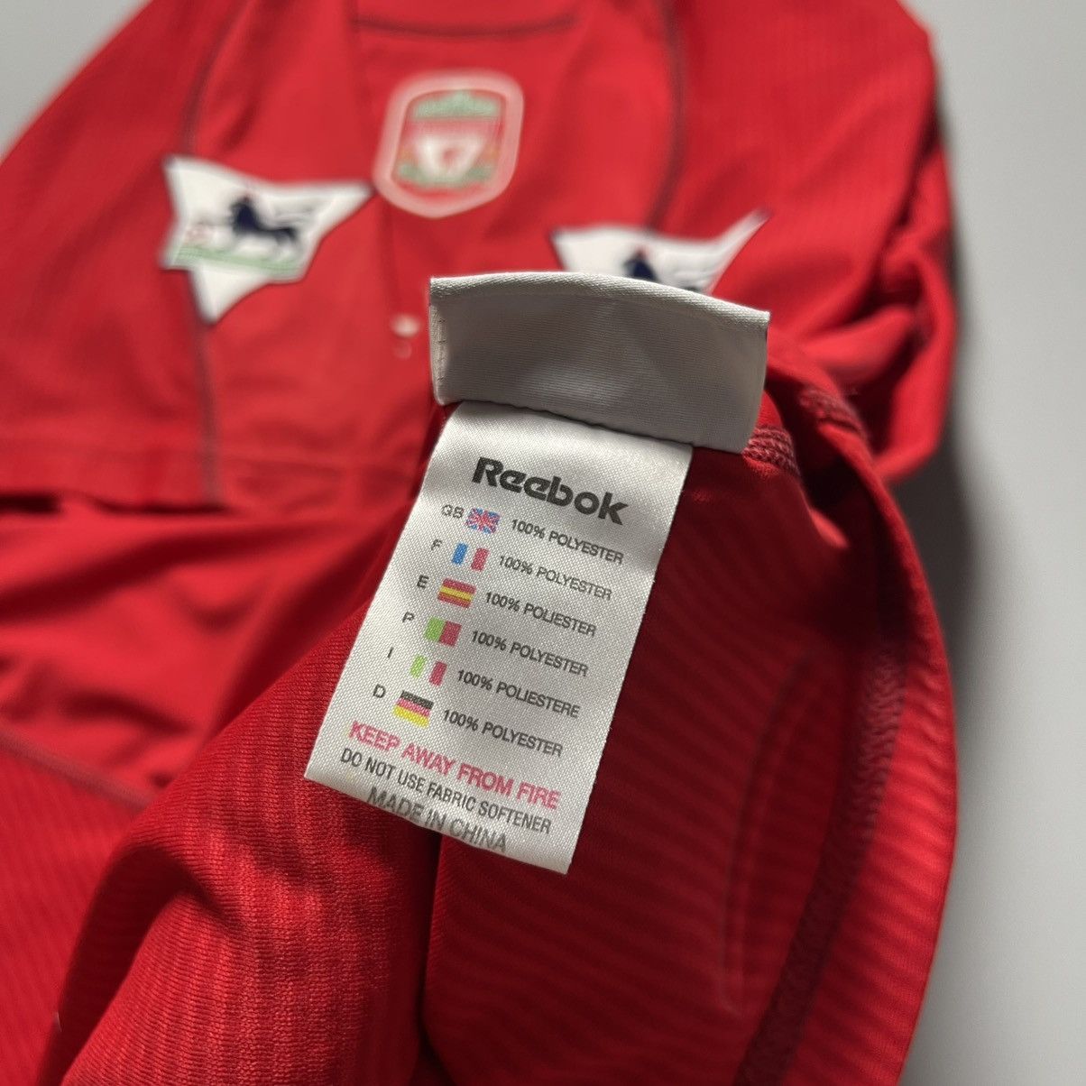Reebok LIVERPOOL REEBOK 2002/2003 FOOTBALL HOME JERSEY #18 RIISE Size US L / EU 52-54 / 3 - 16 Thumbnail