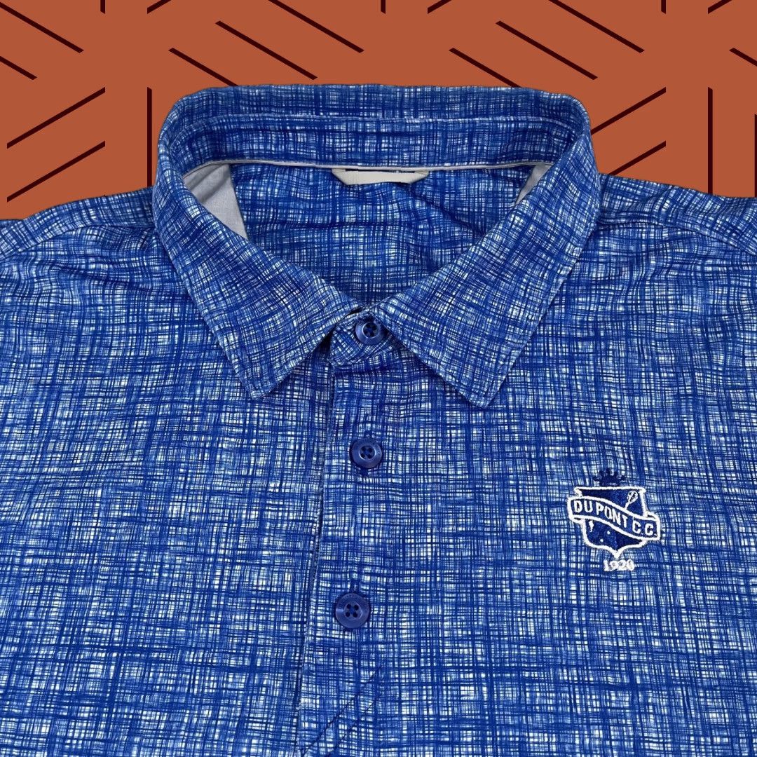 Cutter & Buck Dupont Country Club Golf Polo Shirt Men XL Blue Performance Stretch Preppy Sport Size US XL / EU 56 / 4 - 1 Thumbnail