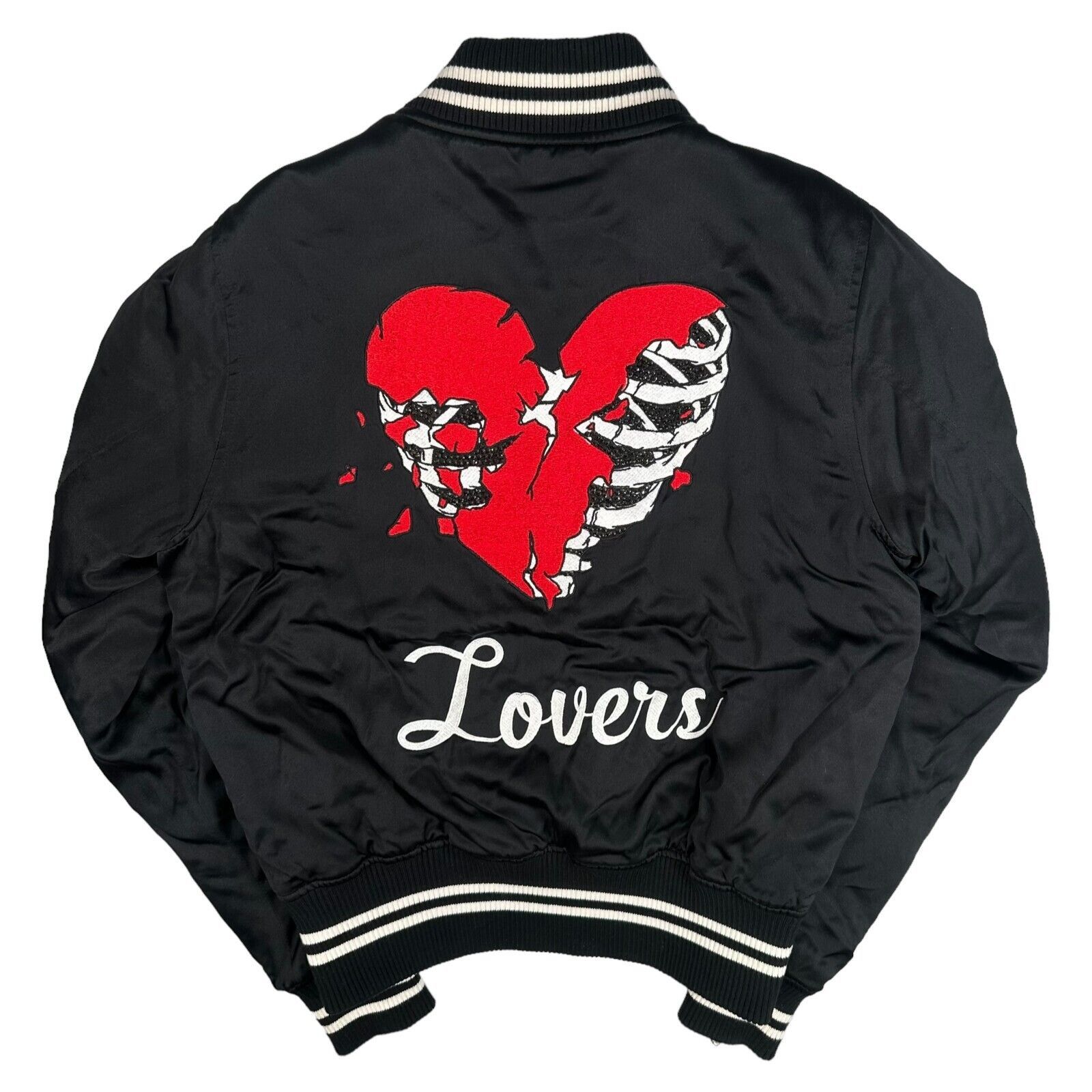 Amiri Amiri Size M Bomber Jacket Black Embroidered Rhinestone Size US M / EU 48-50 / 2 - 2 Thumbnail
