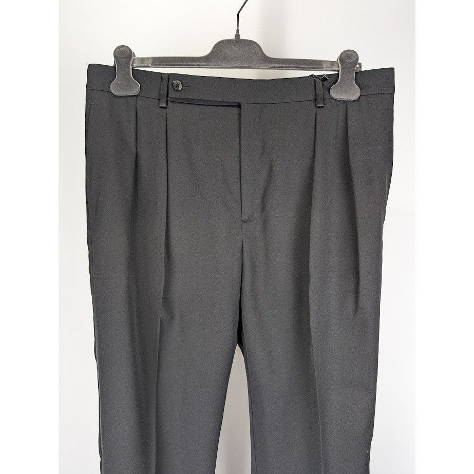 Saint Laurent Paris o1rshd1 Q:2 / 2 Pleats Tux Pants in Nero Size US 36 / EU 52 - 3 Thumbnail