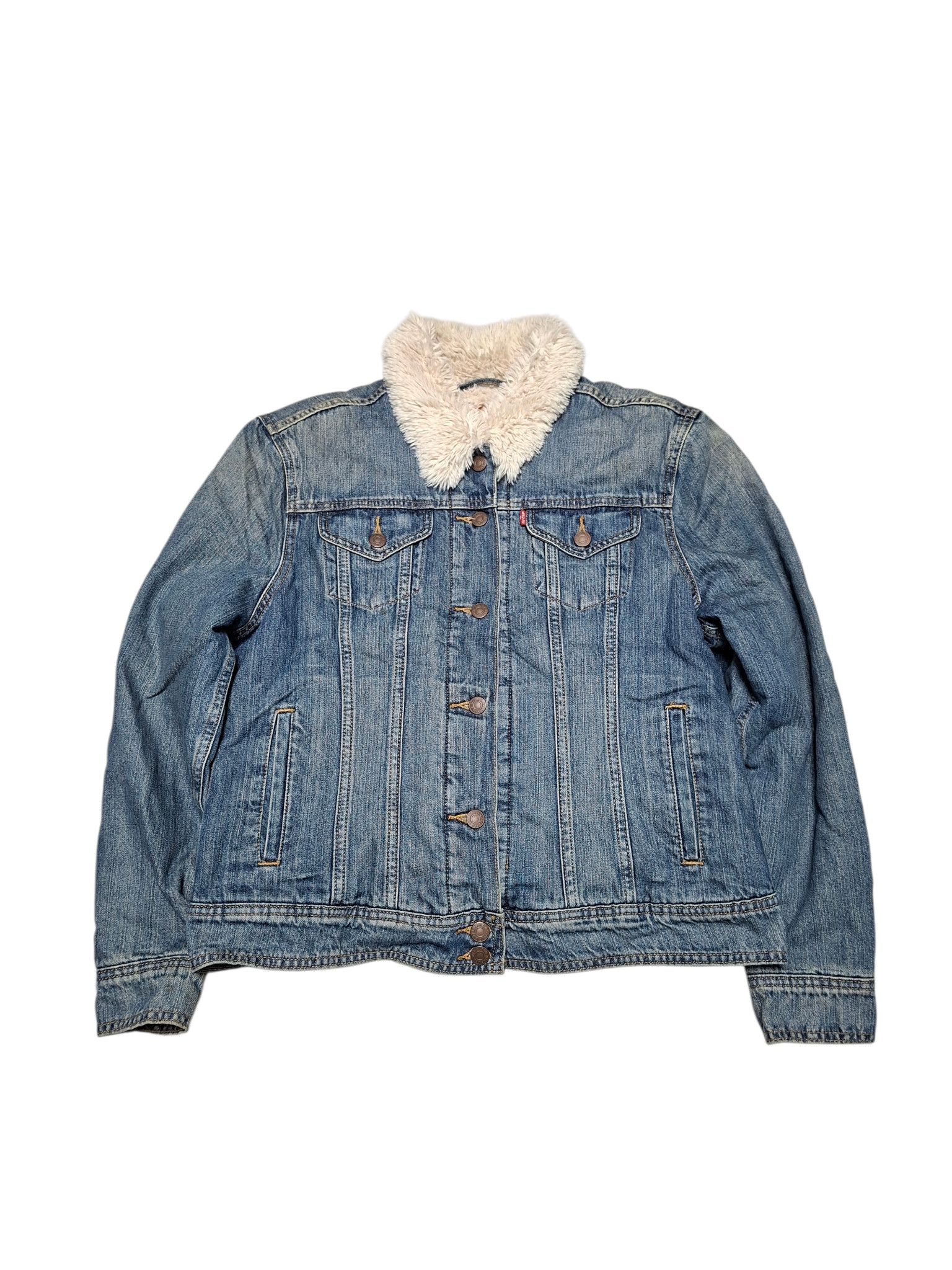 Levi's LEVIS VINTAGE LADY`S DENIM SHERPA JACKET Size XL / US 12-14 / IT 48-50 - 1 Thumbnail