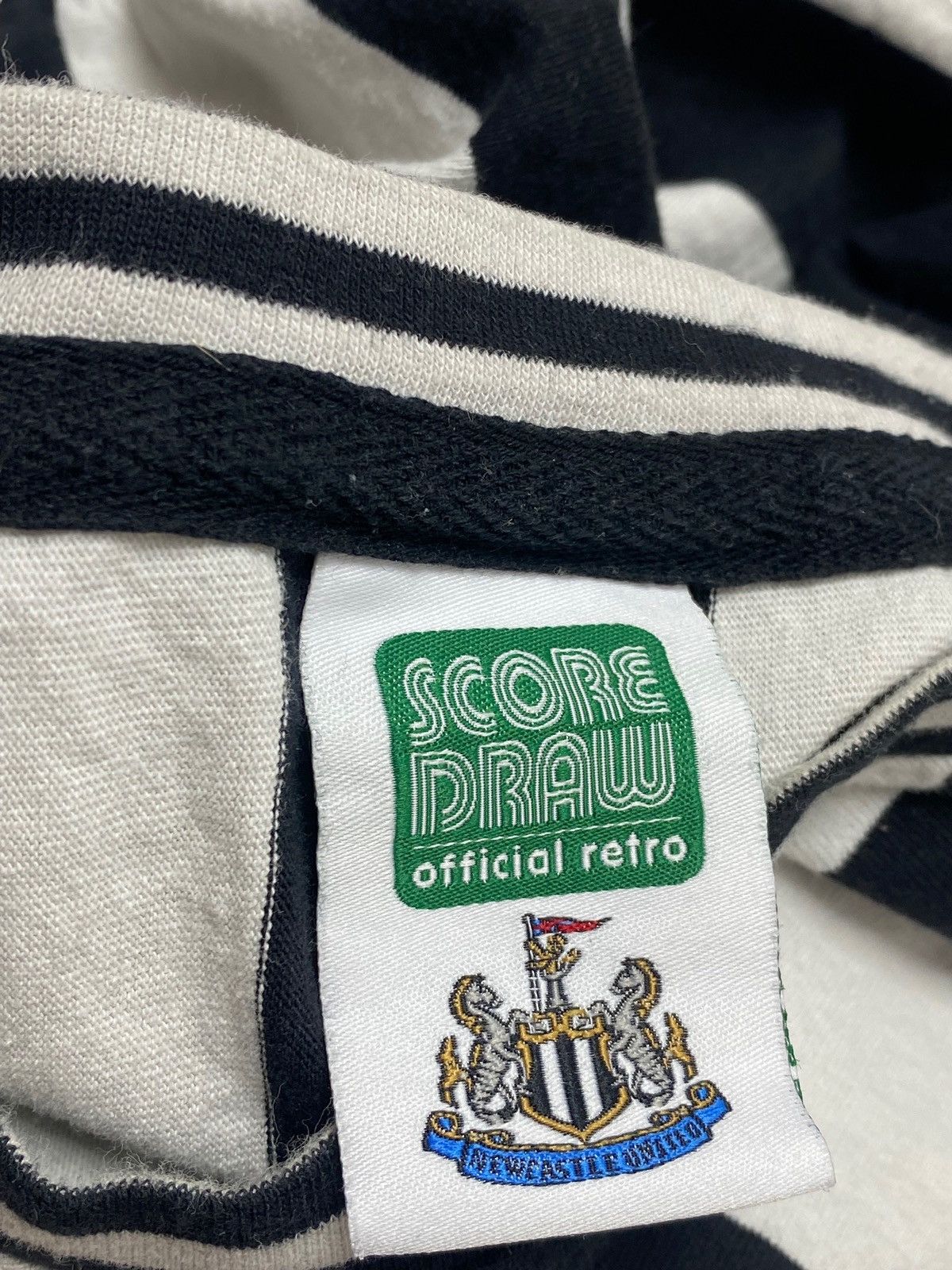 Vintage Vintage SCORE DRAW Black White Striped New Castle Tee Size US XL / EU 56 / 4 - 3 Thumbnail