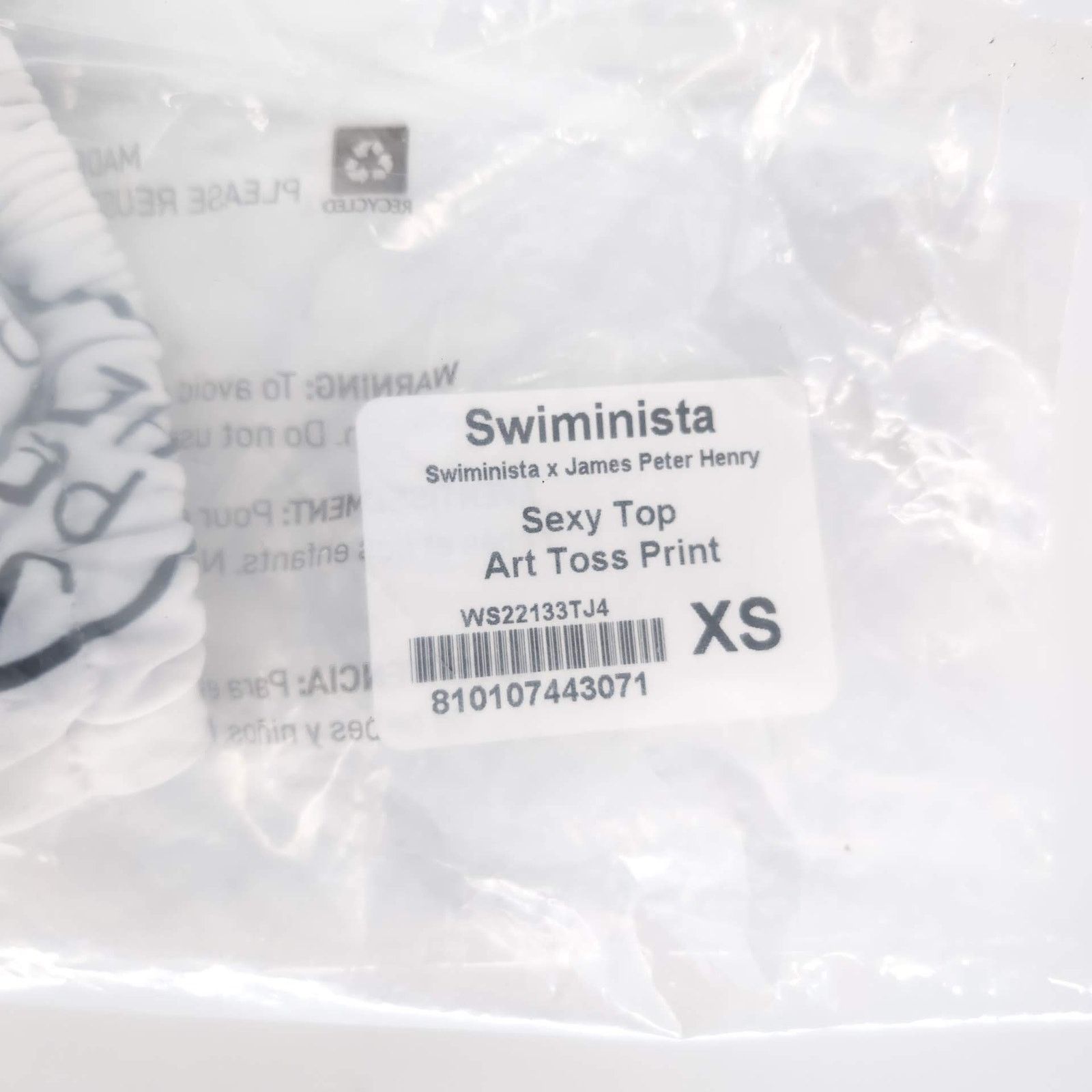 Other NWT Swiminista x JPH Art Toss Print Sexy Bikini Top -Size XS Size ONE SIZE - 12 Thumbnail