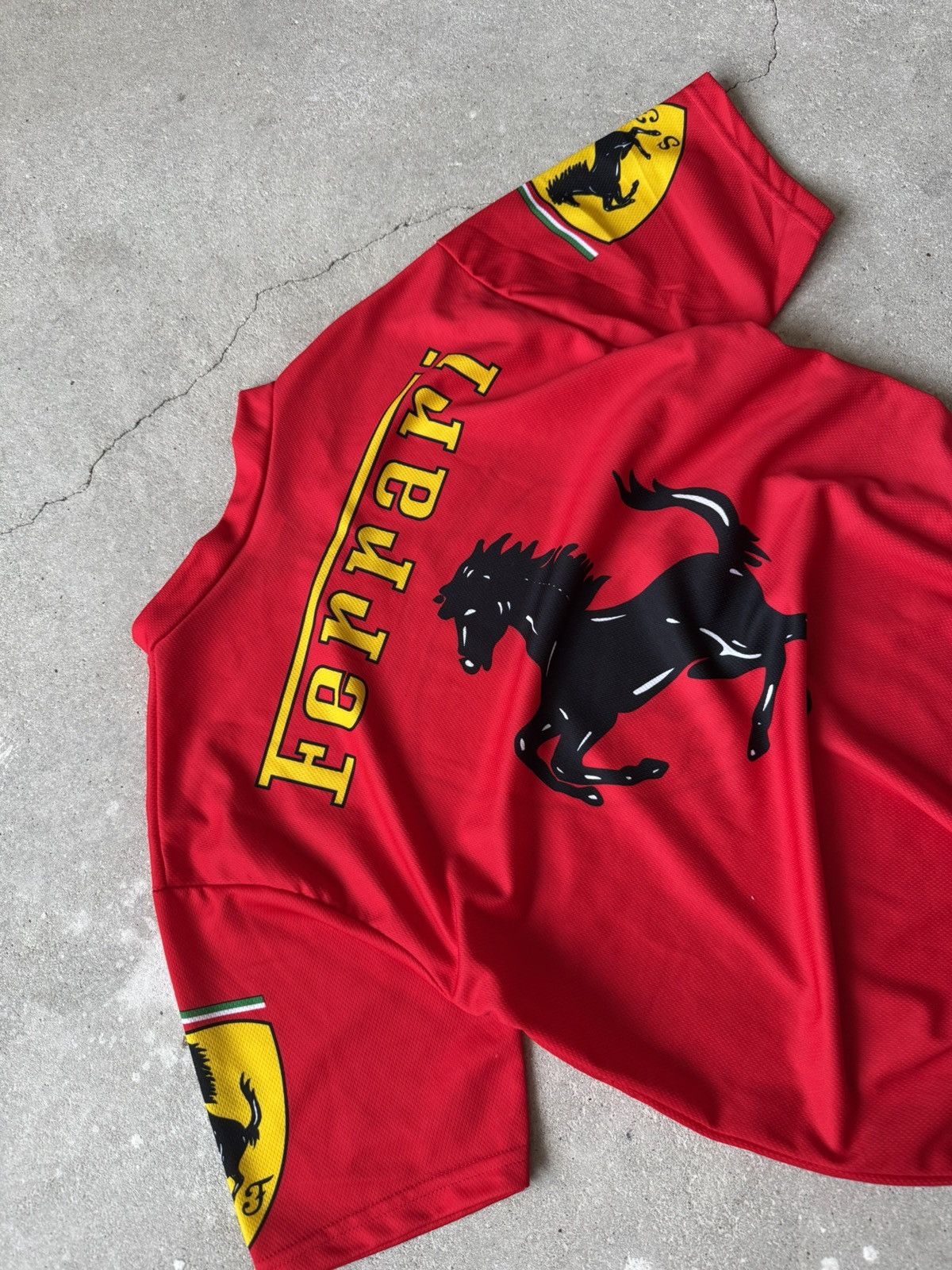 Ferrari × Vintage Vintage Ferrari Jersey T-Shirt Size US L / EU 52-54 / 3 - 3 Thumbnail