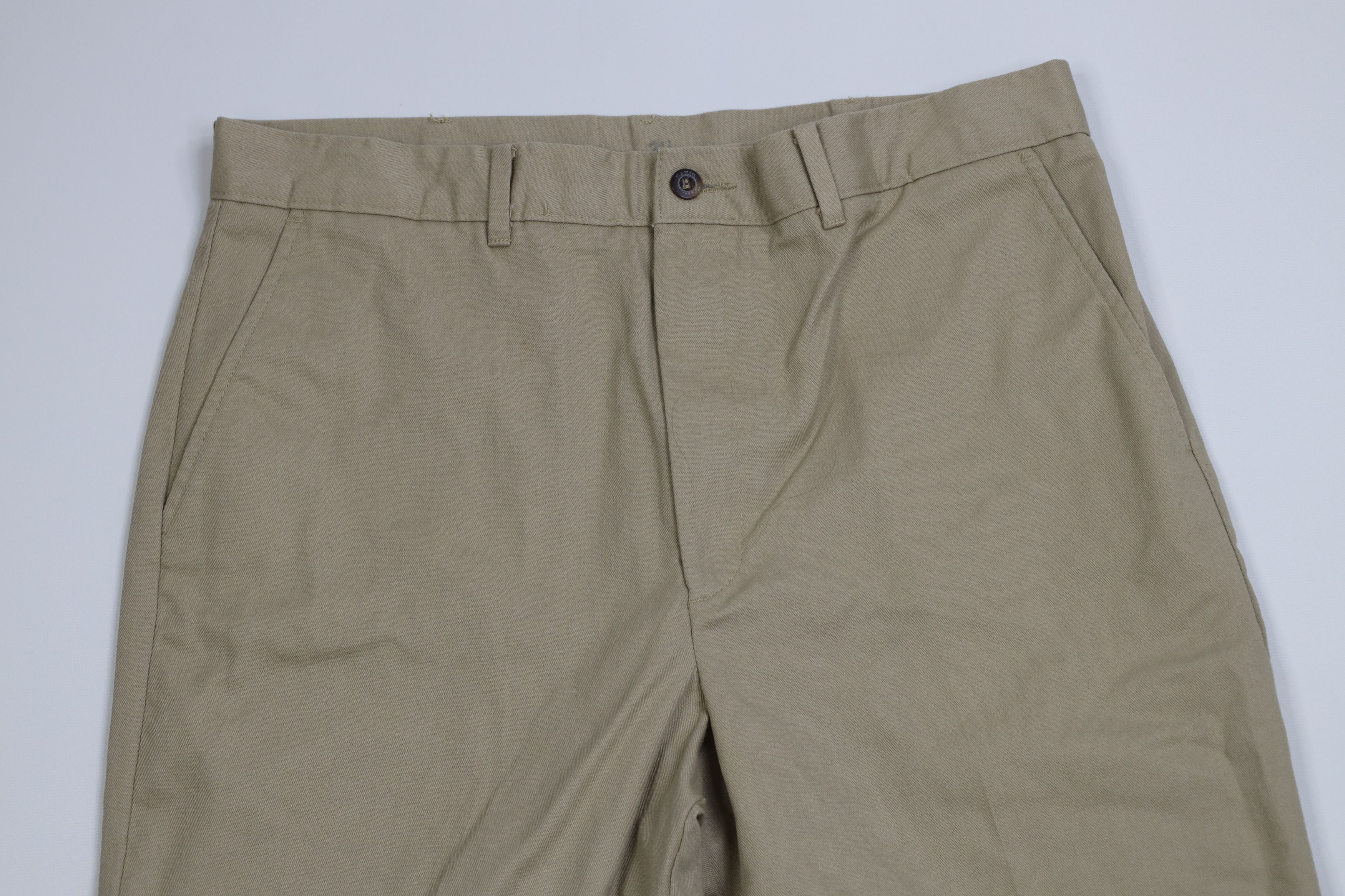 Vintage Vintage 70s Streetwear Wide Leg Chino Pants Beige Khaki Size US 34 / EU 50 - 2 Thumbnail