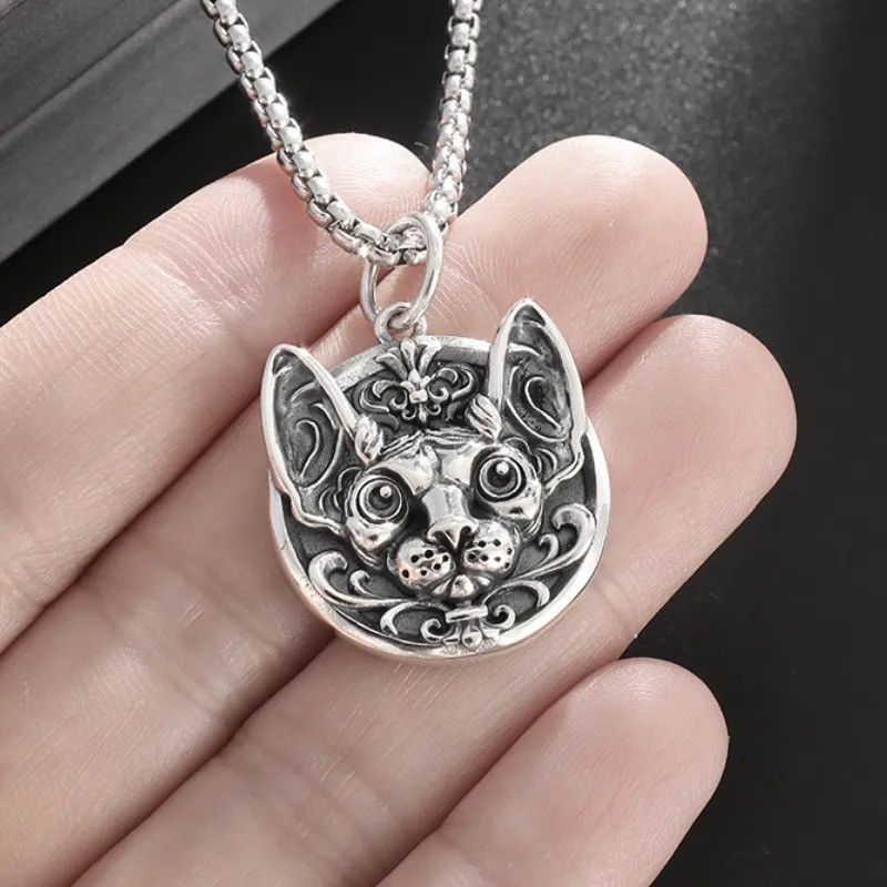 Jewelry Cute Cat Animal Pendant Necklace Size ONE SIZE - 1 Thumbnail