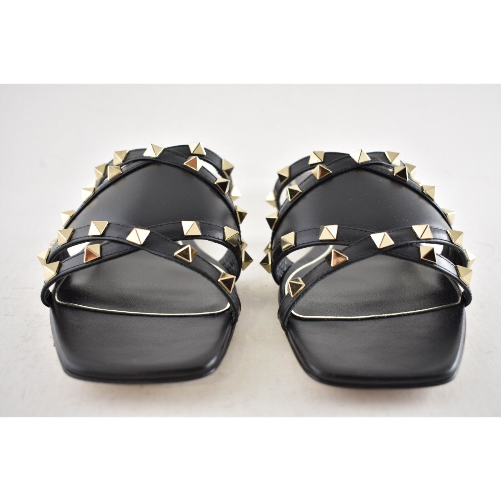 Valentino Valentino Rockstud Crisscross Strap Leather Black Slip On Size US 10 / IT 40 - 10 Thumbnail
