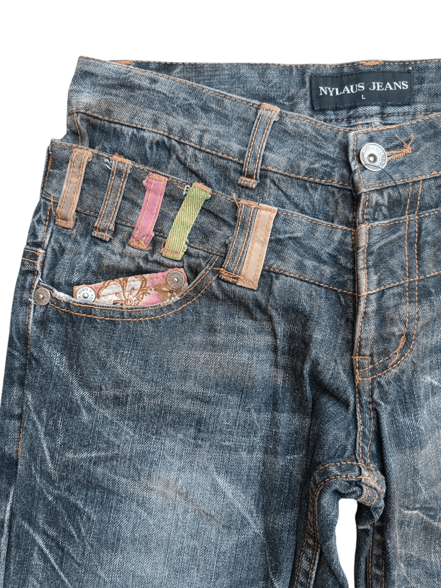 Hysteric Glamour × Japanese Brand × PPFM SICK🔥Nylaus Double Waist Floral Theme Denim E266 Size US 30 / EU 46 - 18 Thumbnail