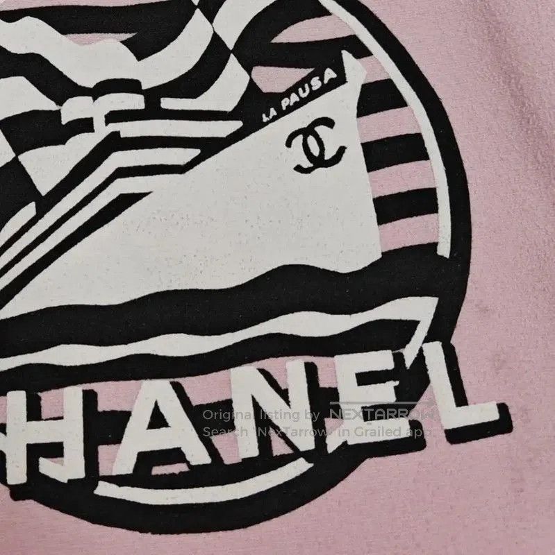 Chanel Chanel Pink Cotton Logo T-Shirt for Summer . Size S / US 4 / IT 40 - 9 Thumbnail