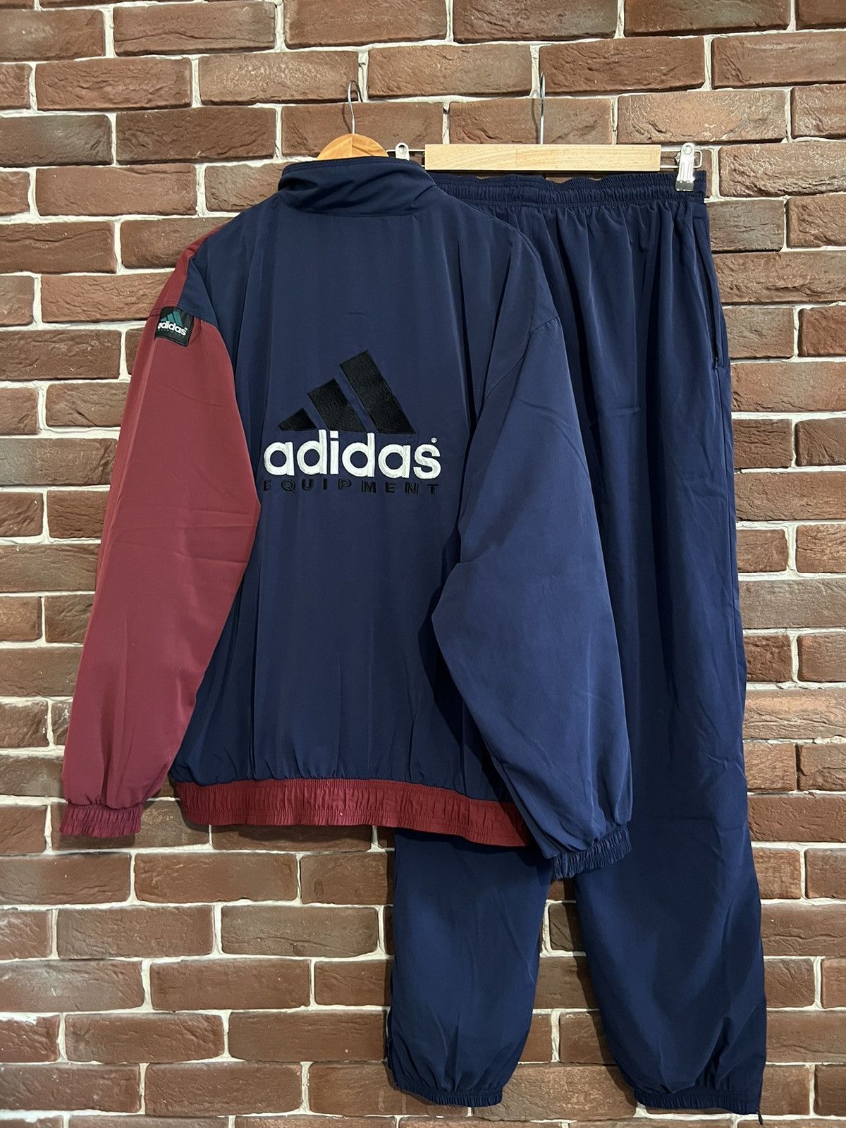Adidas Rare 90s Vintage Adidas Equipment Logo Tracksuit Set Jacket Size US M / EU 48-50 / 2 - 2 Thumbnail