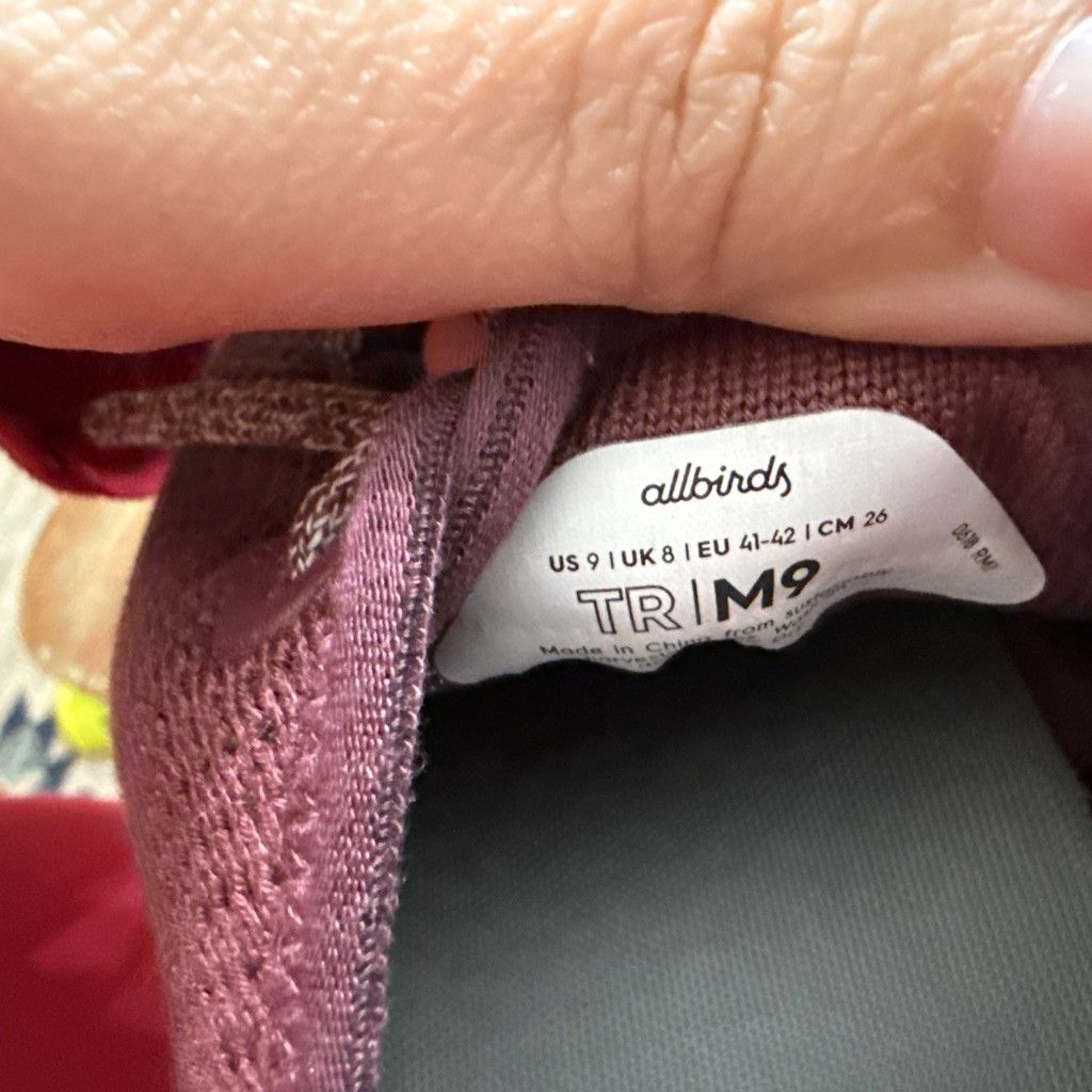 Allbirds Allbirds Men's Maroon Tree Runners Sneakers Size 9 Size US 9 / EU 42 - 7 Thumbnail