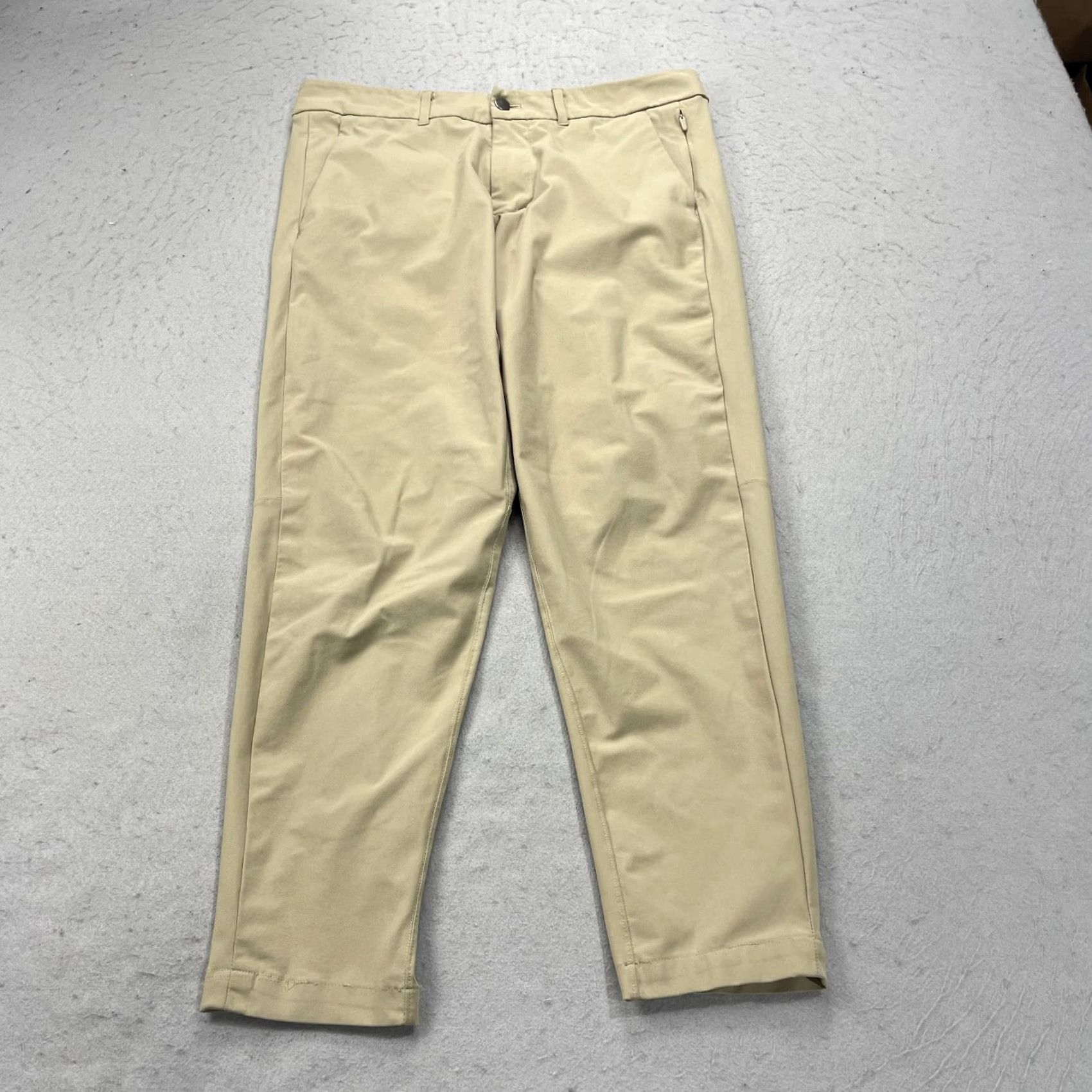 Lululemon Lululemon Pants Mens 32x27 Beige Commission Slim Fit Warpstreme LM5439S Chino Pants Men Beam Vintage: No Size US 32 / EU 48 - 2 Thumbnail